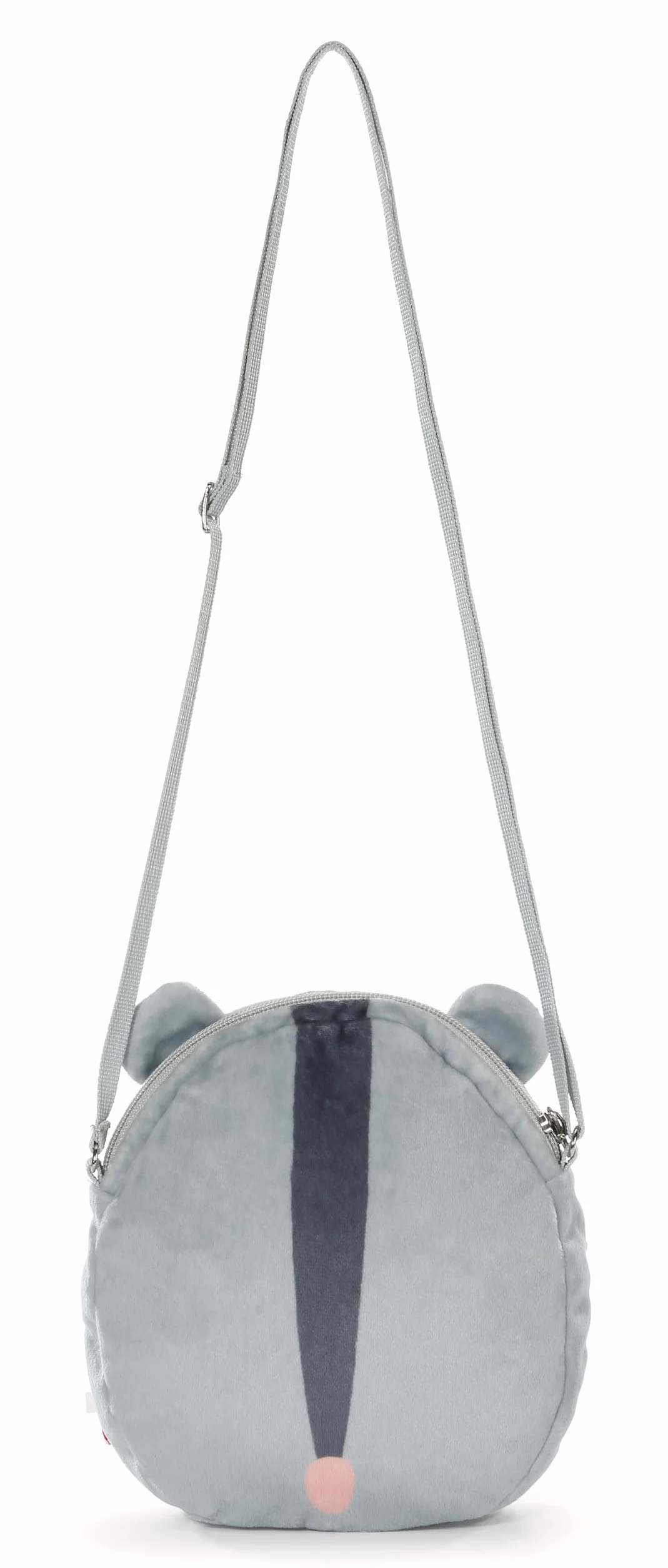 NICI mymochi torba na ramię chomik Shai, modna torebka na ramię w stylu kawaii, słodka pluszowa torba typu crossbody, 16 x 17 cm, szara - 61819