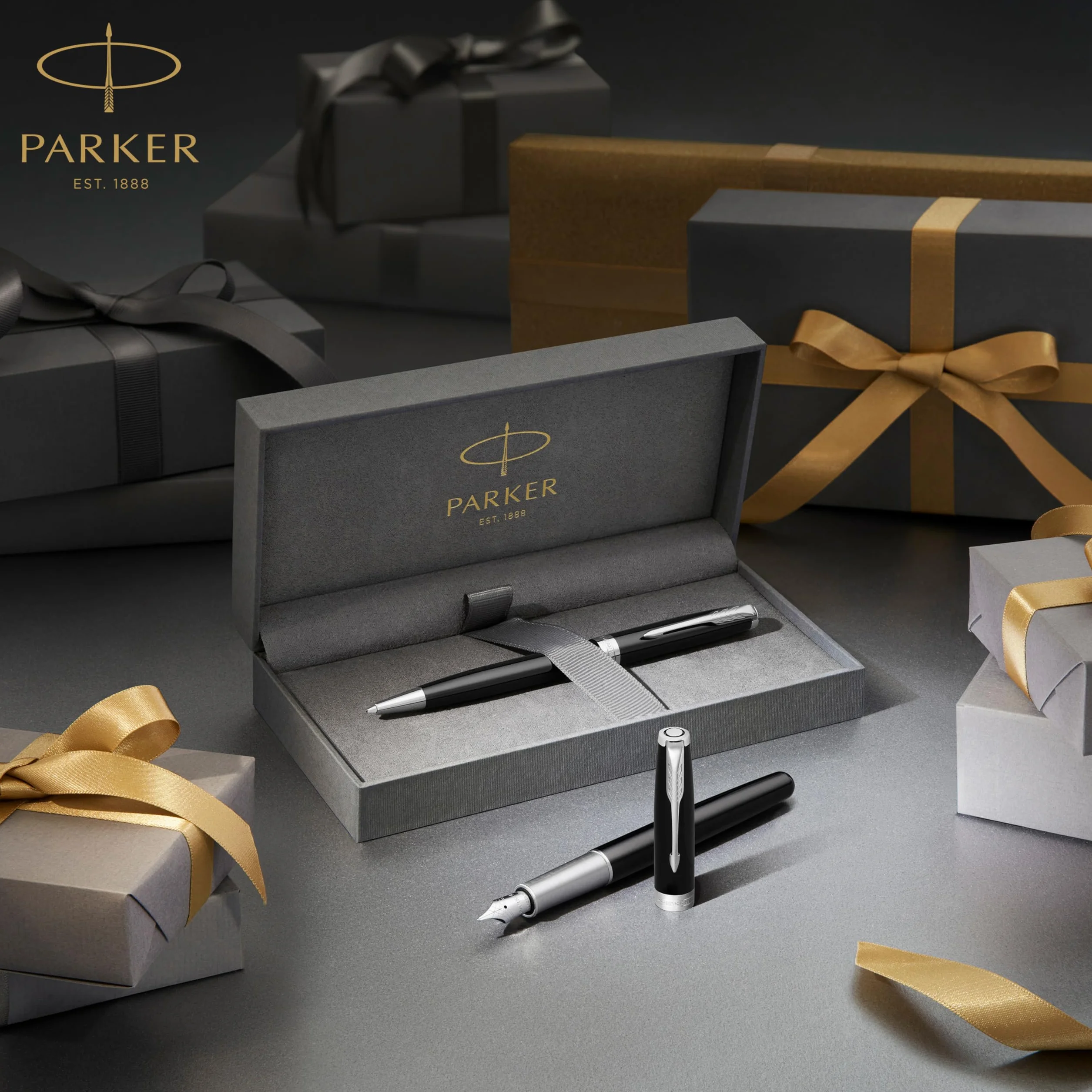 PARKER Sonnet długopis Subtel Blue CT | subtelny niebieski werniks z wykończeniami z palladu | końcówka medium | czarny atrament | opakowanie prezentowe