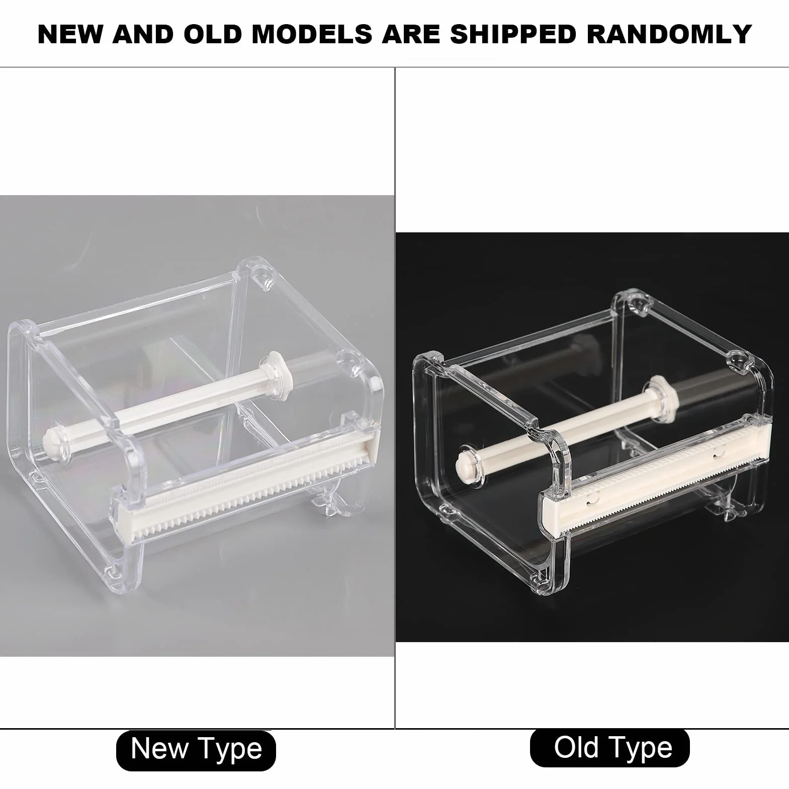 Washi Tape Dispenser, Kunststoff Transparent Washi Tape Cutter Tape Inhaber Roll Tape Inhaber Office Desktop Tool(Weiß)
