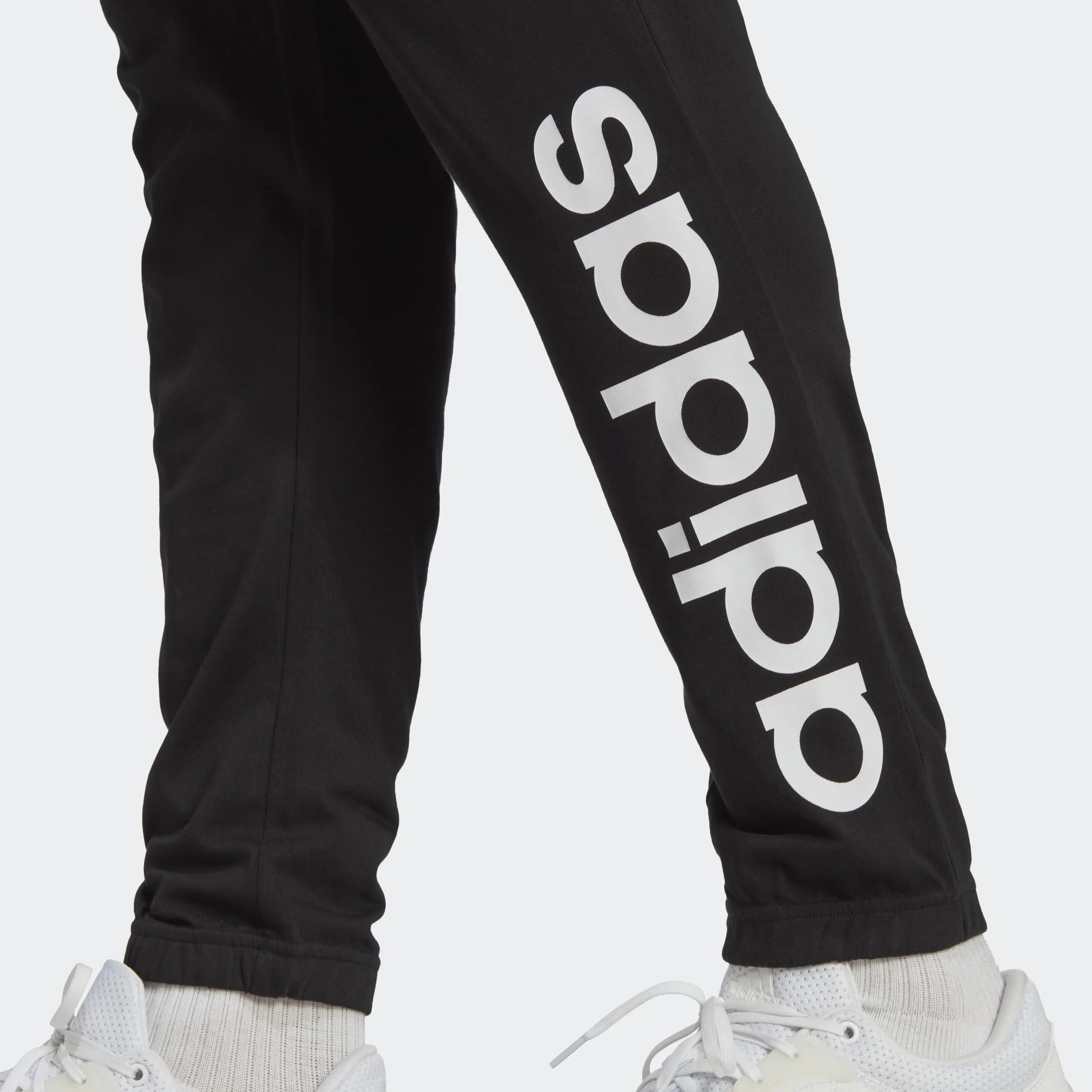 adidas Essentials Single Jersey Tapered Elasticized Cuff Logo Pants - Spodnie Mężczyźni
