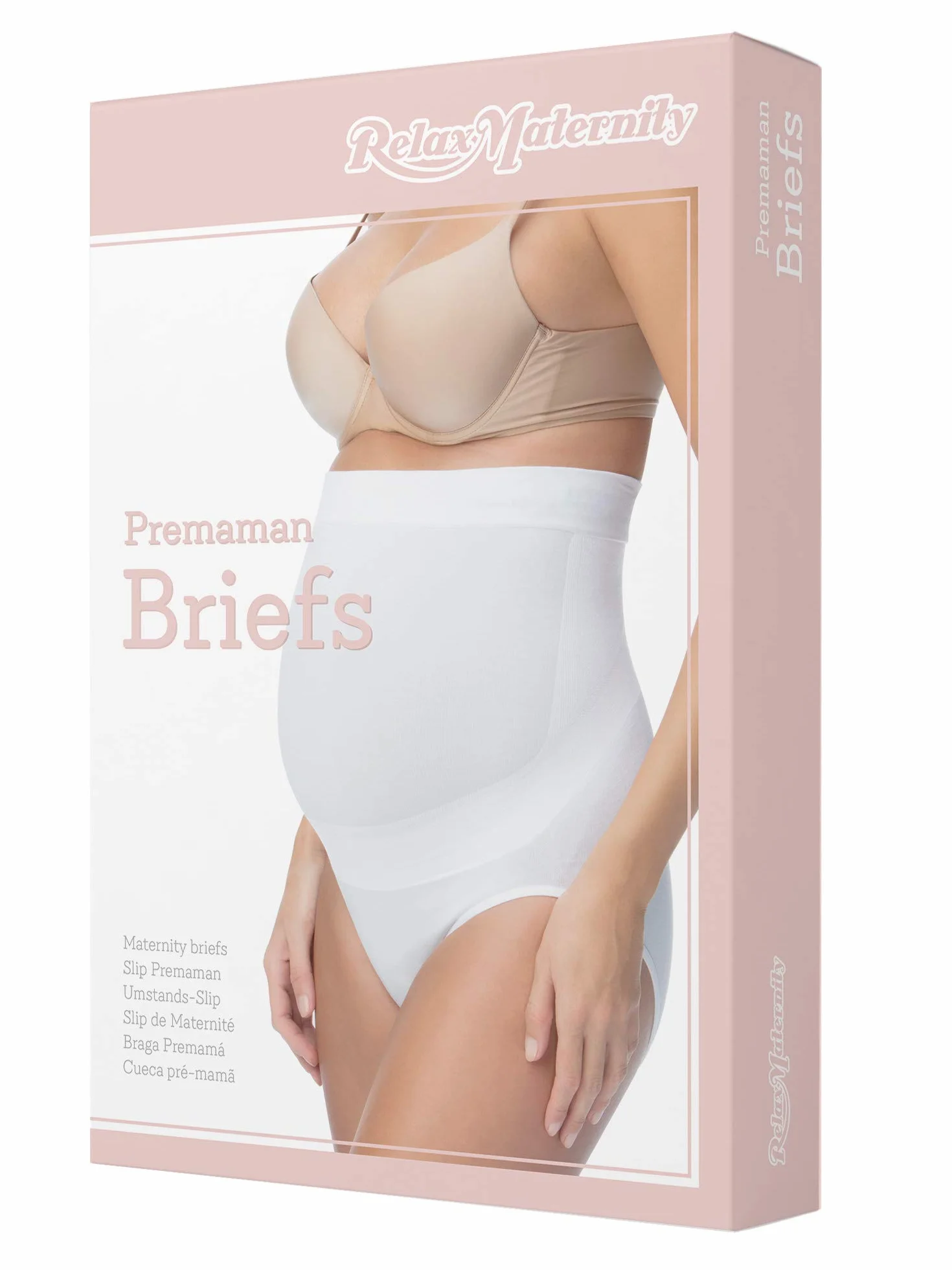 RelaxMaternity 5100 gorsetowe majtki ciążowe z bawełny, z pasem podtrzymującym brzuch