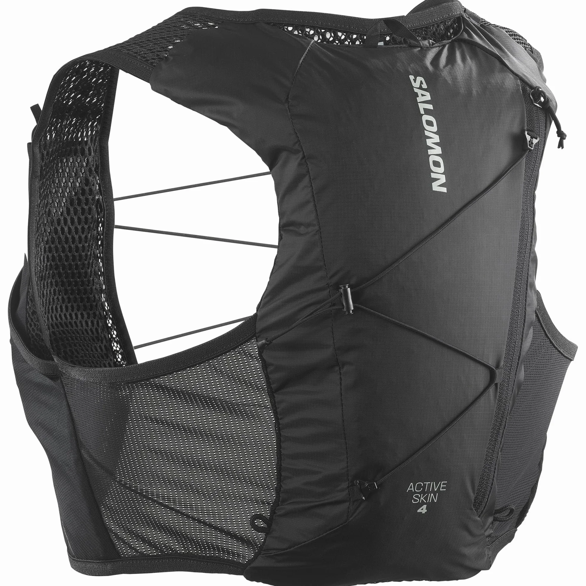 Salomon Active Skin 4 kompatybilna z piersiami, uniseks, kamizelka do biegania, szlak turystyczny, 4 l, precyzyjne dopasowanie, łatwy dostęp, precyzyjne dopasowanie i zoptymalizowane przechowywanie,