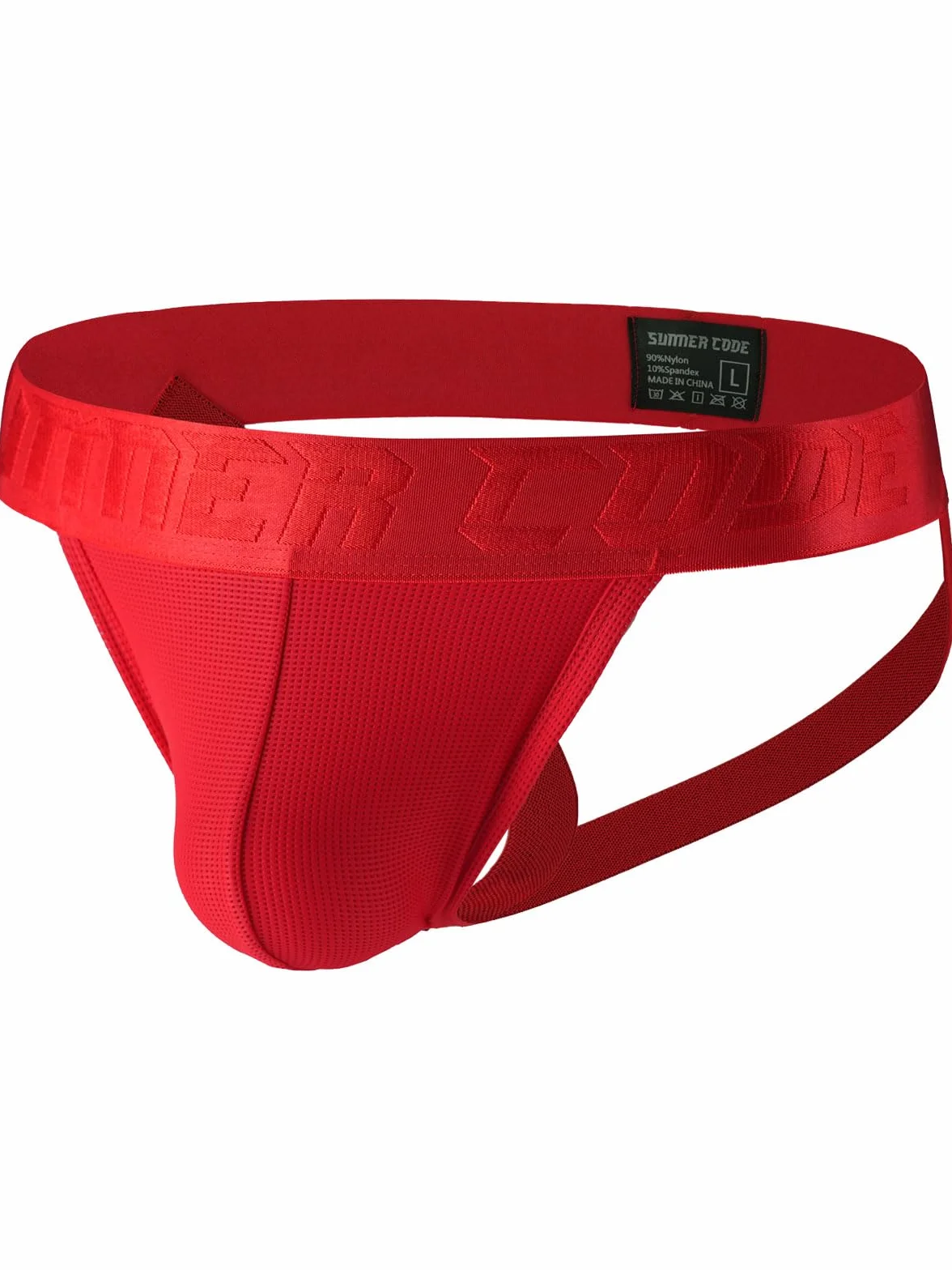 Summer Code Jock paski dla mężczyzn miękka siatka sportowe kibiców męskie trening Jockstrap stringi bielizna