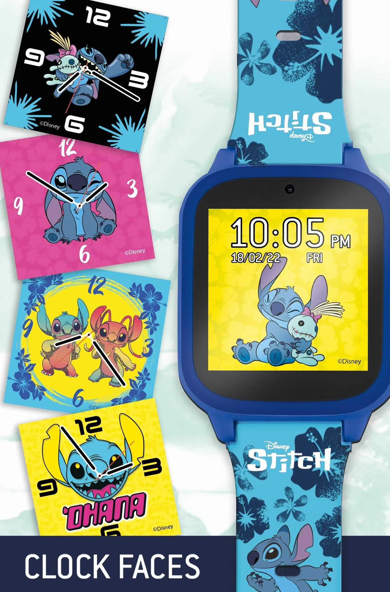Lisciani STITCH SMARTWATCH - Connected Watch dla dzieci od 7 lat - wymienne tła ściegu - 5 interaktywnych gier - ekran dotykowy - funkcja aparatu, budzika, timera i lampy
