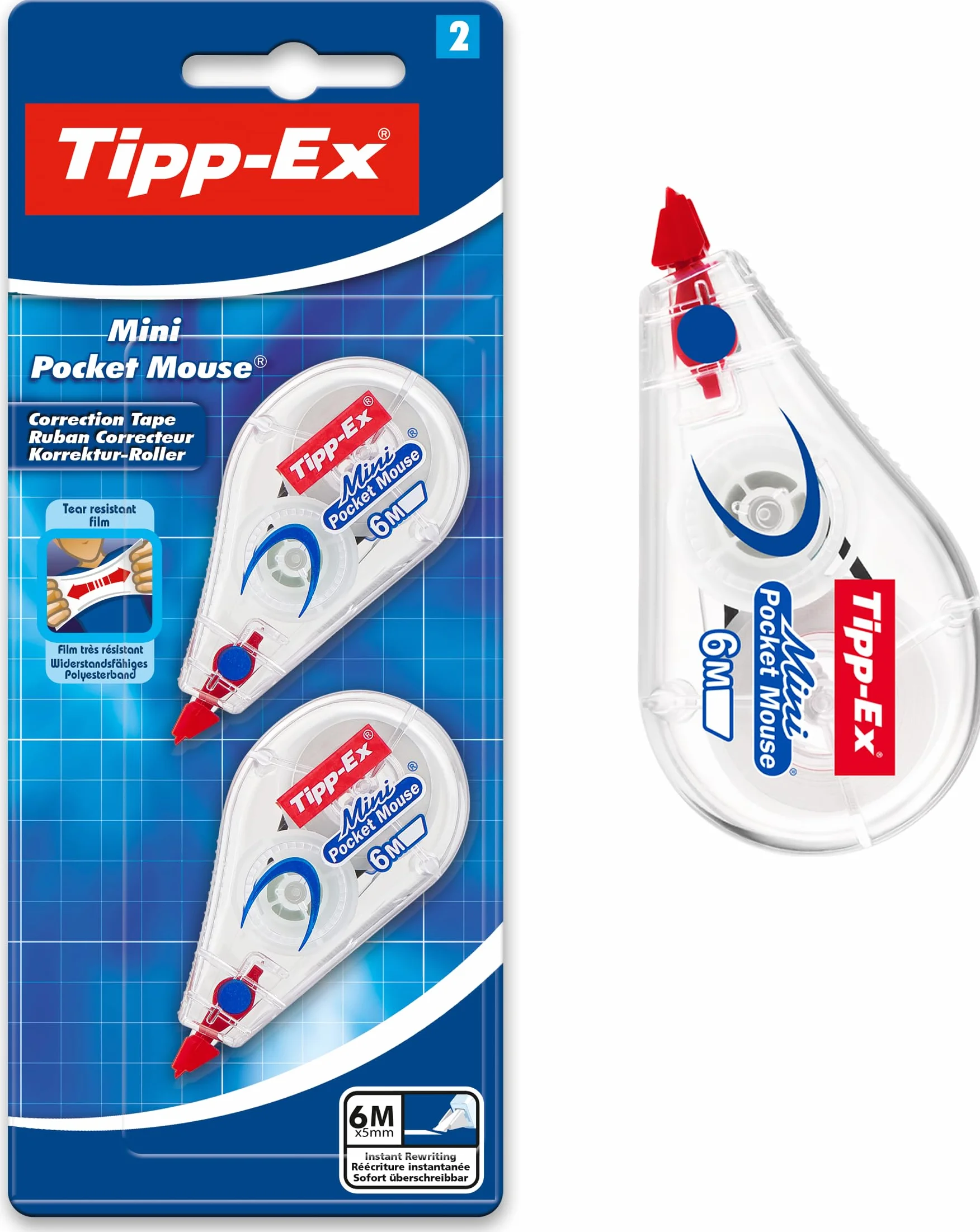TIPP-EX Mini Pocket Mouse Korektor Blister 2szt