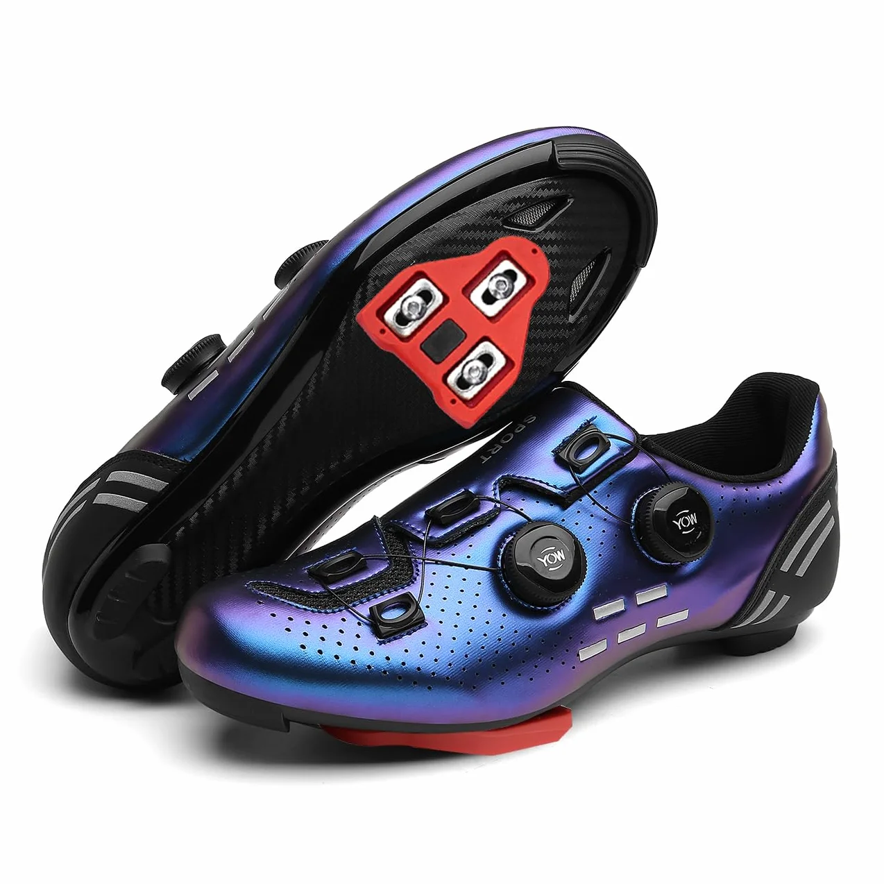 Damskie buty rowerowe szosowe z zestawem korków, kompatybilne z SPD SL Delta Cleats - damskie buty rowerowe do hali