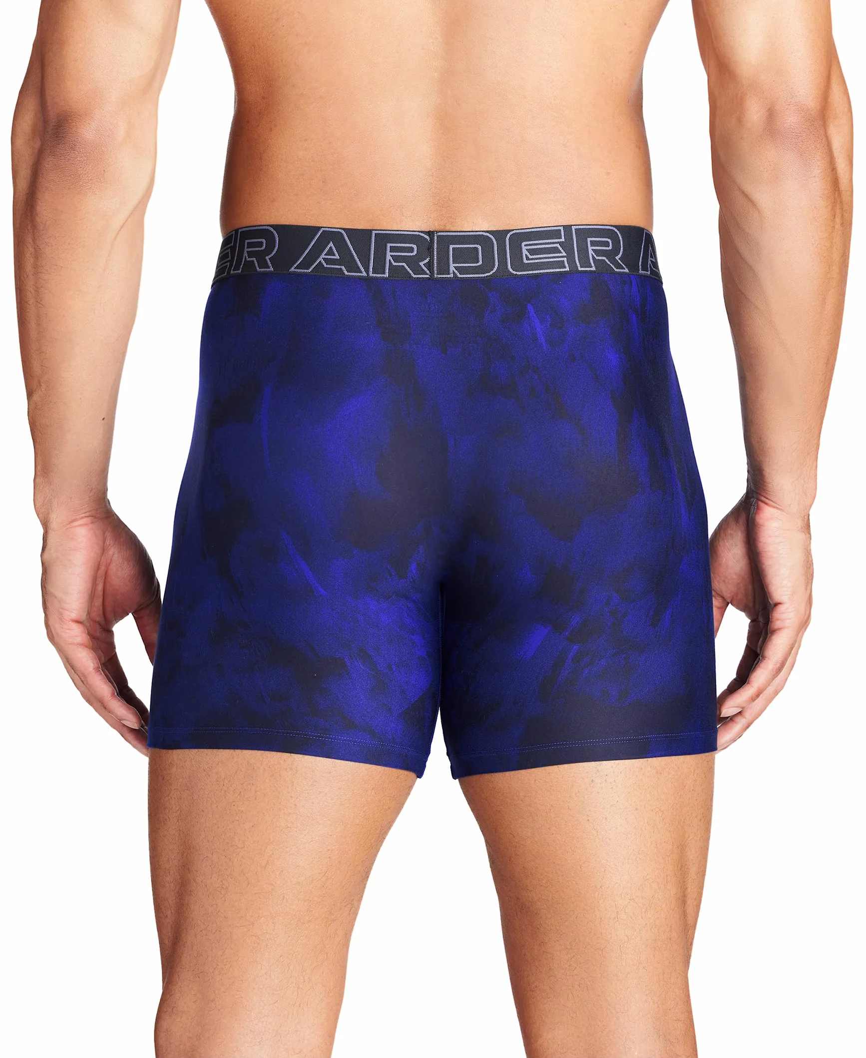 Under Armour Męskie Tech Mesh 15 cm Boxerjock 2-pak, Royal Windstream Print 3-pak, L