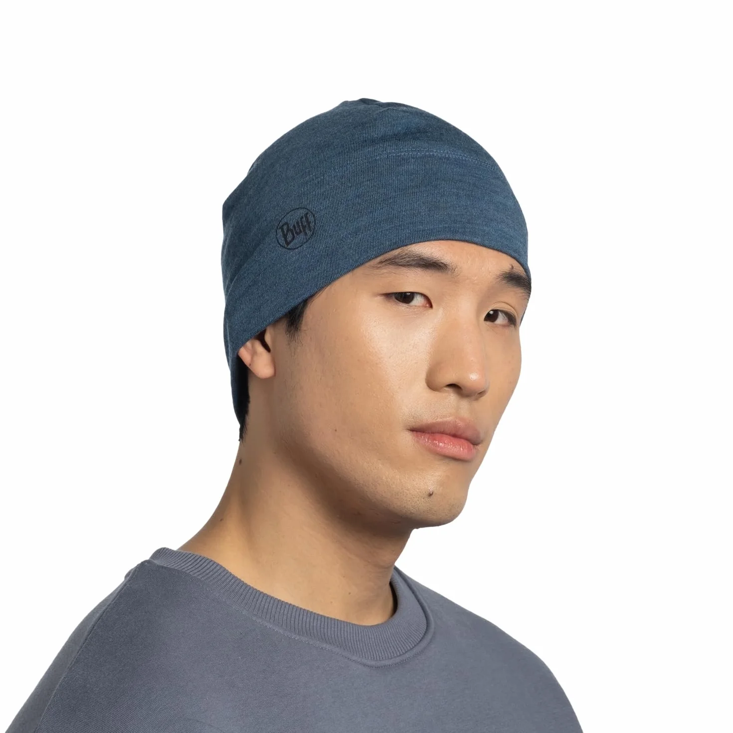 Buff Merino Midweight Tempest Blue czapka uniseks dla dorosłych