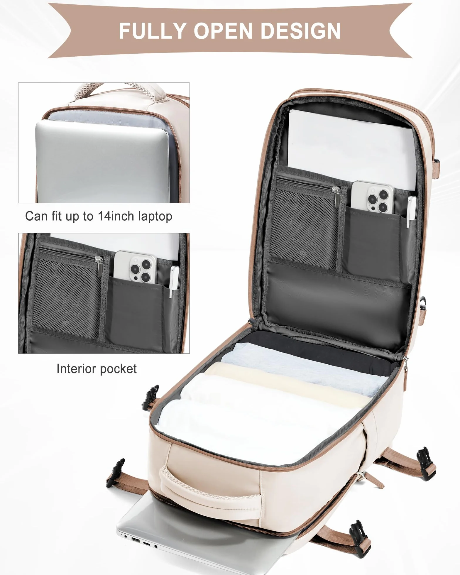 SZLX Ryanair duży plecak podróżny, bagaż podręczny, 40 x 20 x 25, bagaż podręczny pod siedzeniem, Easyjet, torba podręczna, plecak na laptopa, do samolotu, torba podręczna, plecak na laptopa, do 14