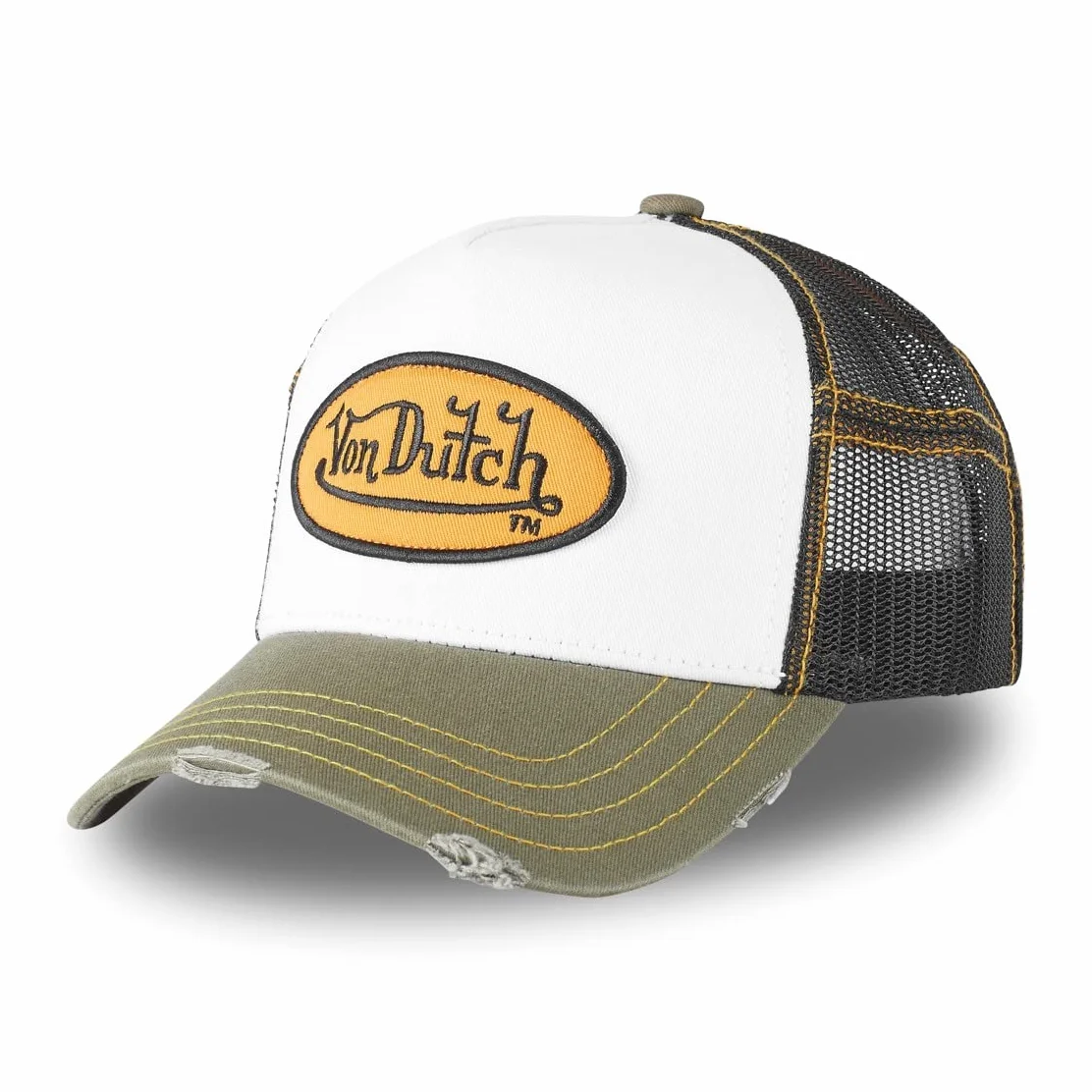 Von Dutch Trucker czapka z siatką Yel, biały, rozmiar uniwersalny