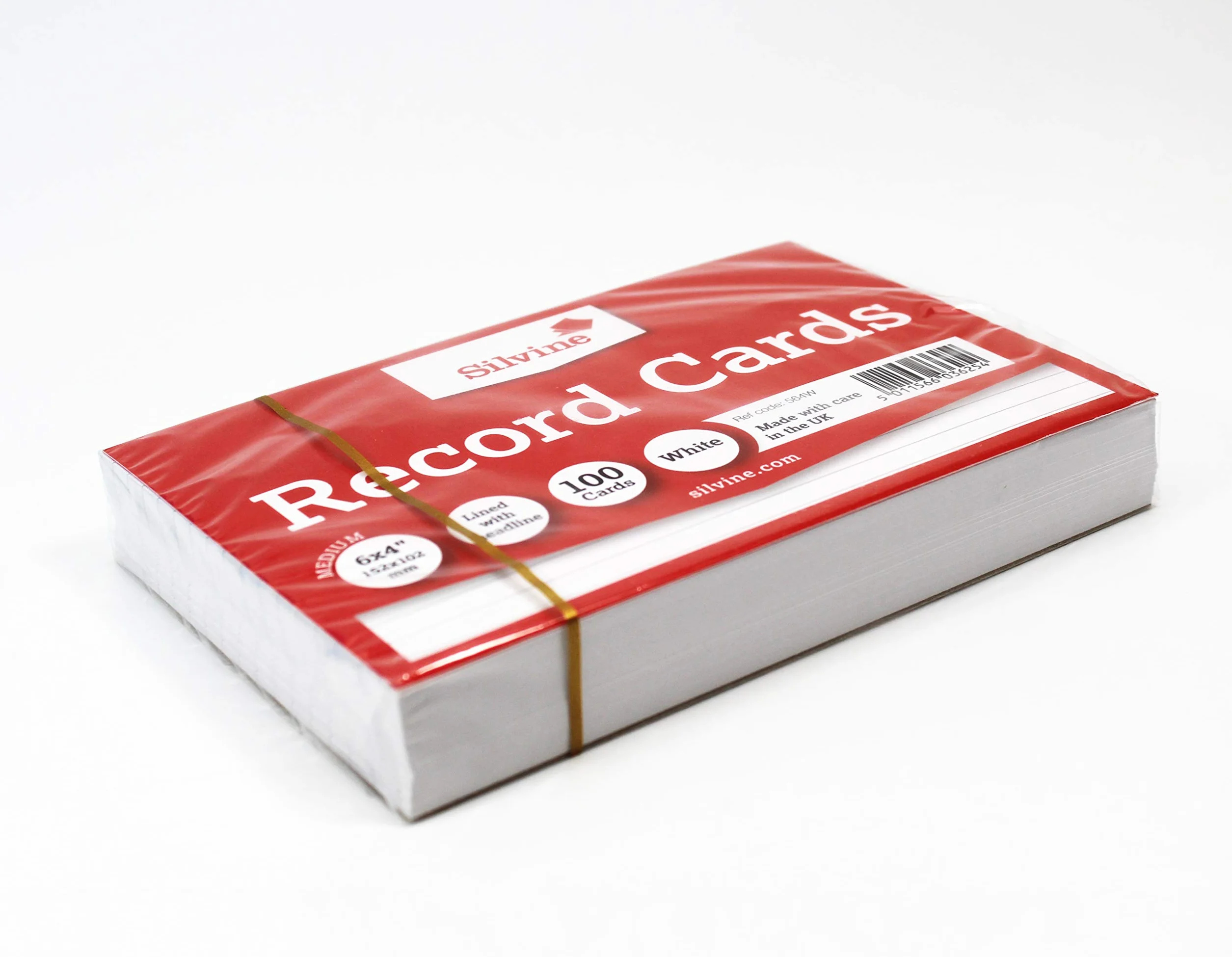 Silvine Record Cards 564W Fiszki A6, Biały