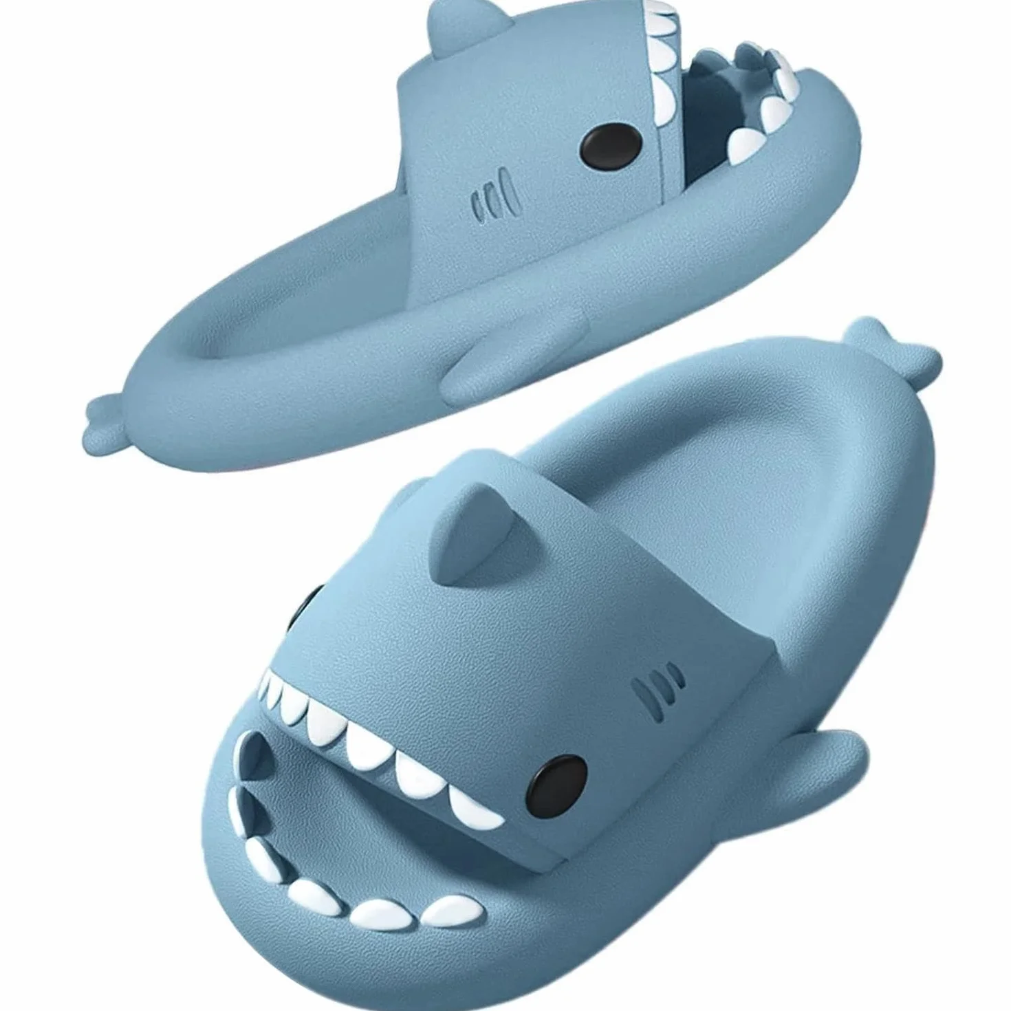 SAGUARO Shark Slippers damskie i męskie, miękkie i wygodne kapcie z rekinem, na lato, do domu, antypoślizgowe na basen, plażę, rekin