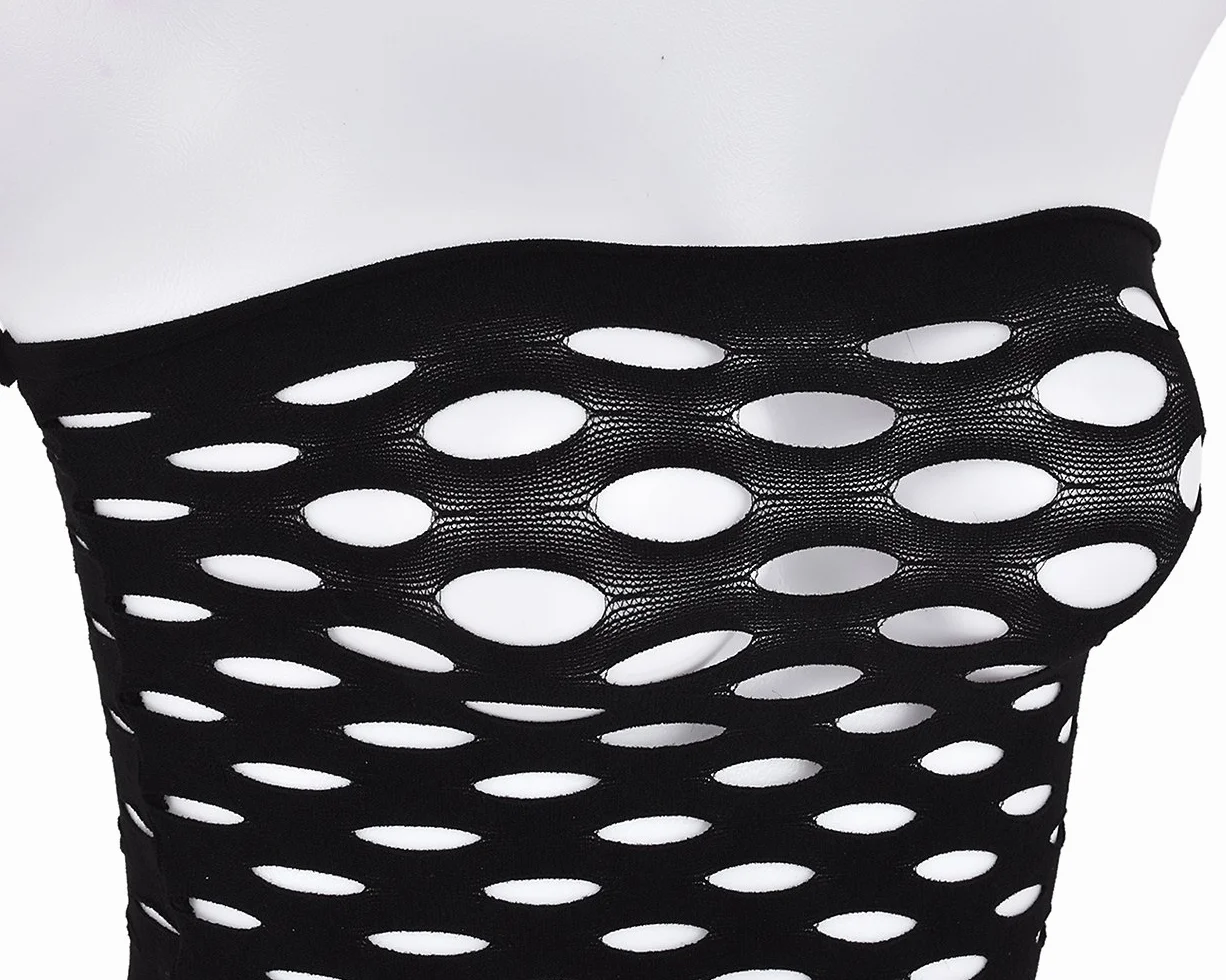 ds. distinctive style Fishnet damska bielizna nocna, bez ramiączek, rozmiar uniwersalny, dla kobiet