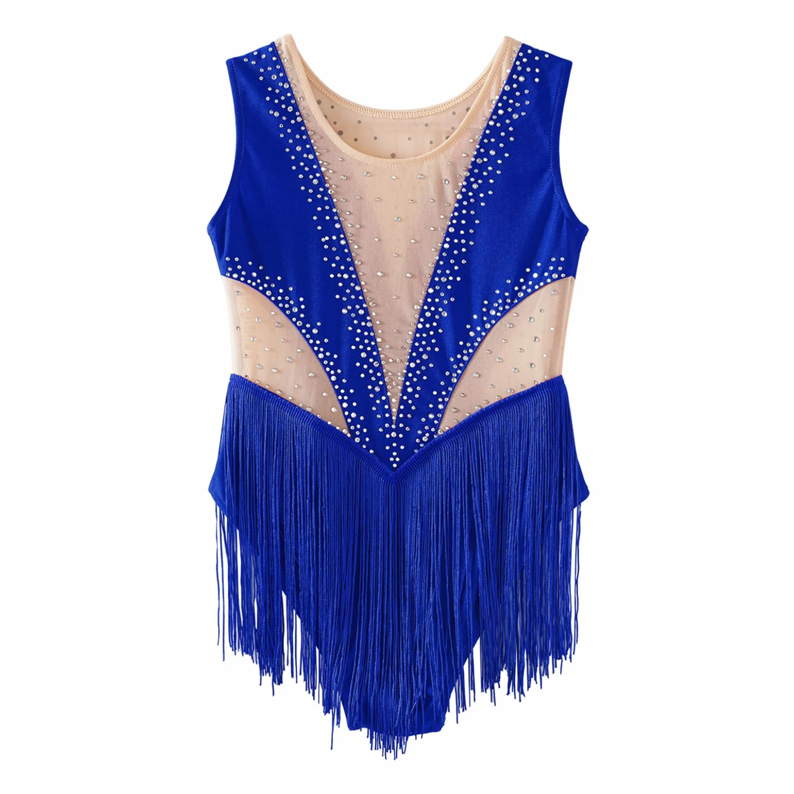Runhomal Dziewczyna Trykot gimnastyka rytmiczna zawody Rhinestone Strój bez rękawów Dziecko Leotard Łyżwiarstwo figurowe Balet Joga Performance