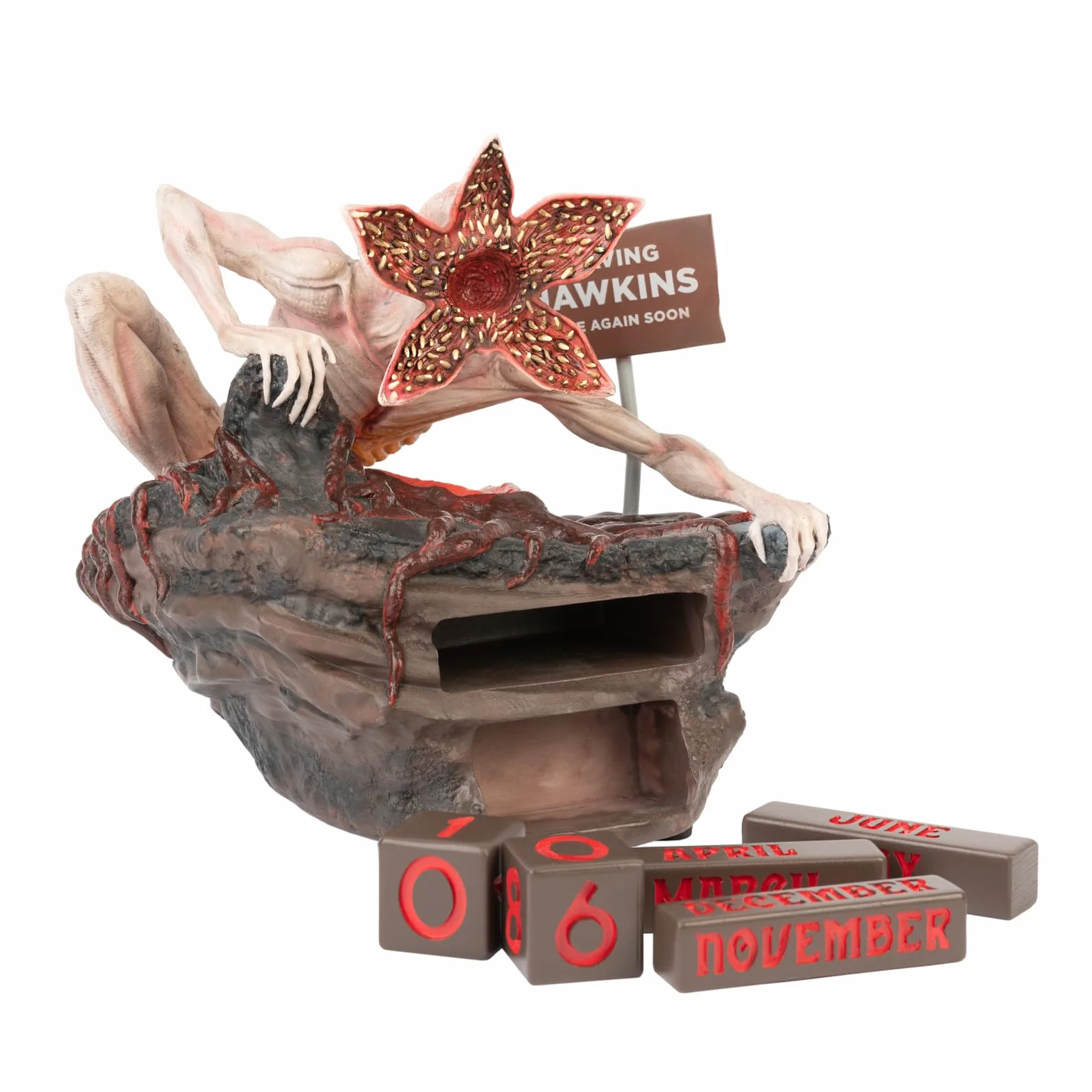 Grupo Erik Stranger Things Perpetual Calendar - Demogorgon | Flip Calendar, Perpetual Calendars, Desk Calendar, Cool Calendar | Stranger Things Gifts, Stranger Things Merchandise