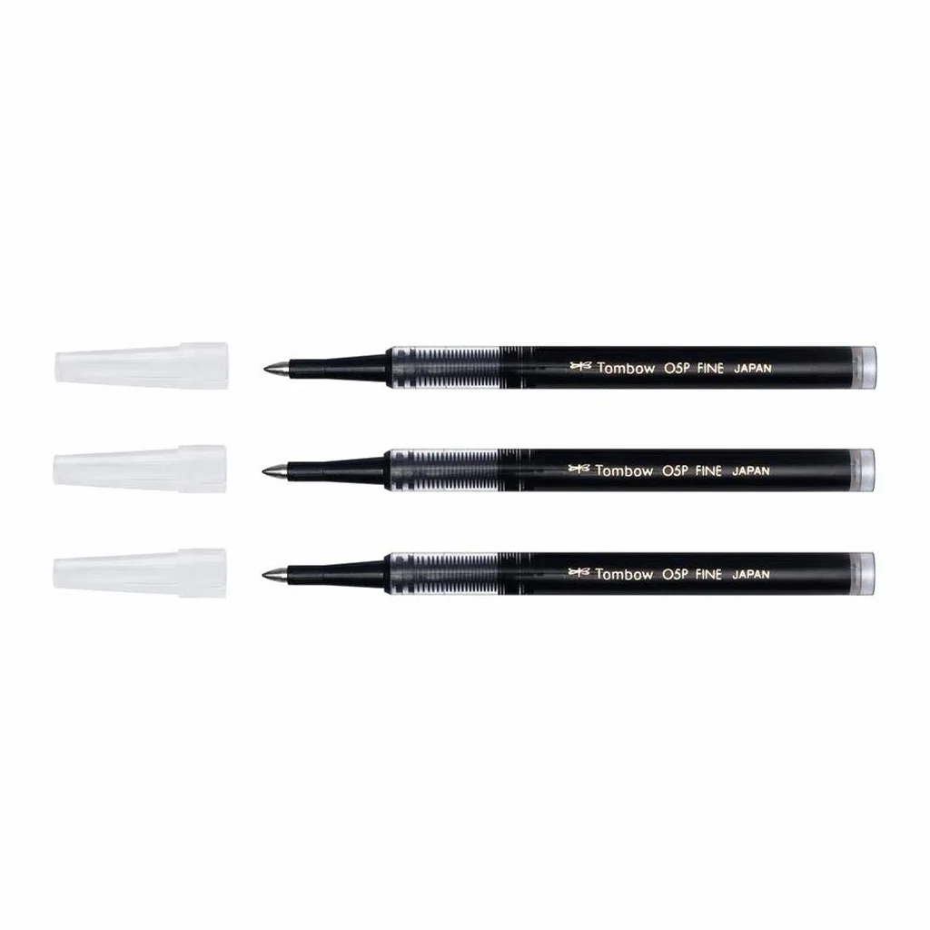 Tombow Obiekt 3 wkłady do długopisu, 0,5 mm, czarny