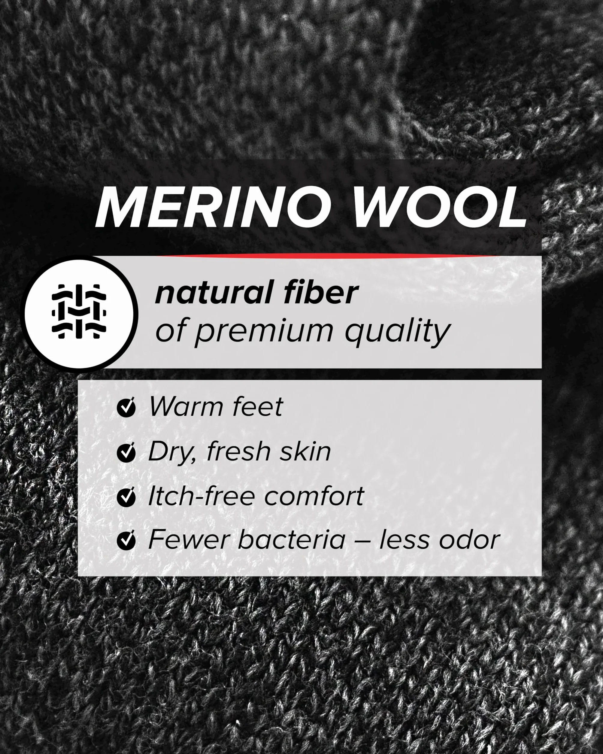 VITSOCKS Skarpetki z WEŁNY MERINO 80% Ciepłe Damskie (3 PARY) Oddychające Miękkie