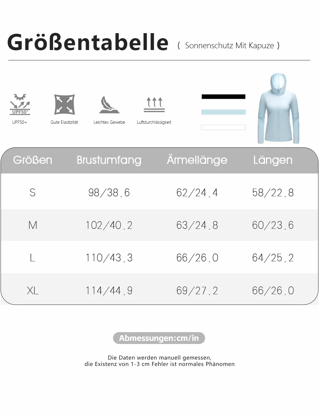 Damska bluza z kapturem UPF 50+, do biegania, lekka kurtka UV, sportowa, cienka, zapinana na zamek błyskawiczny, na wędrówki, z długim rękawem, SPF z otworami na kciuki