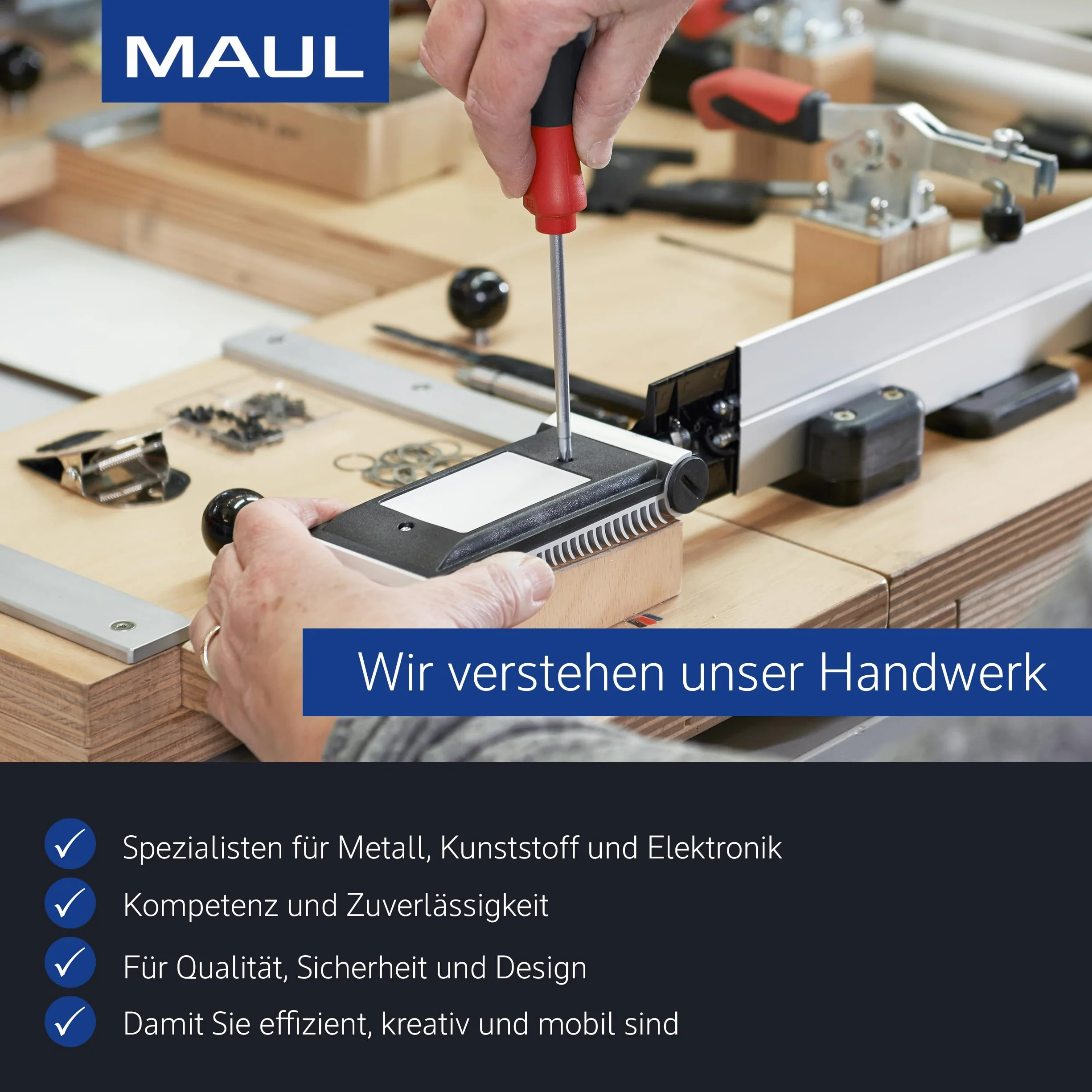 Klemmbrett MAULflexx, Trwały Tablet do Pisania A4, Chowana Pętla do Zawieszania. Schreibplatte Black
