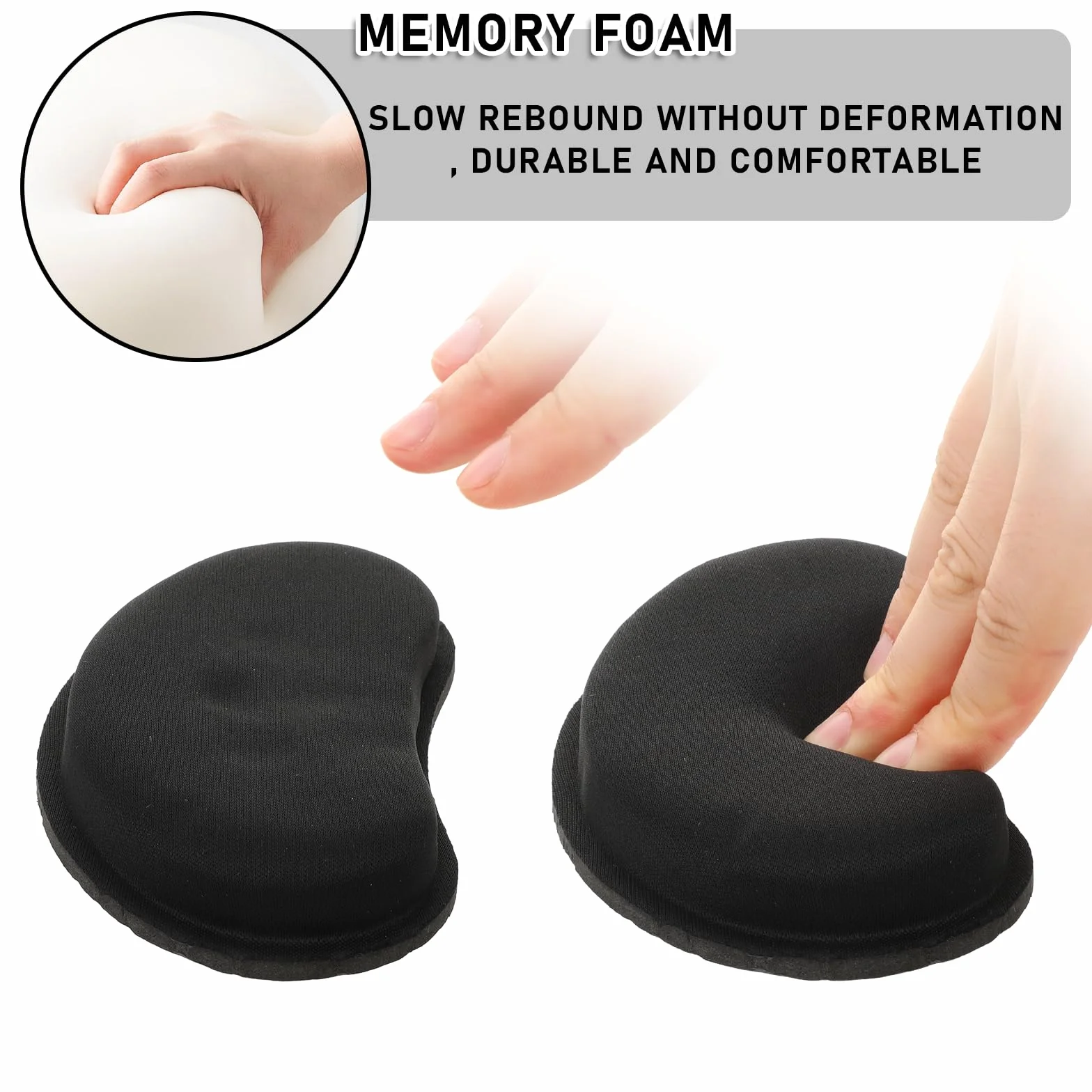 TIESOME Podkładka pod nadgarstek, ergonomiczna podkładka pod nadgarstek, 2 sztuki, antypoślizgowa podkładka pod nadgarstek, z pianką memory, odciążająca nadgarstek, do laptopa, biura, pracy, komputera