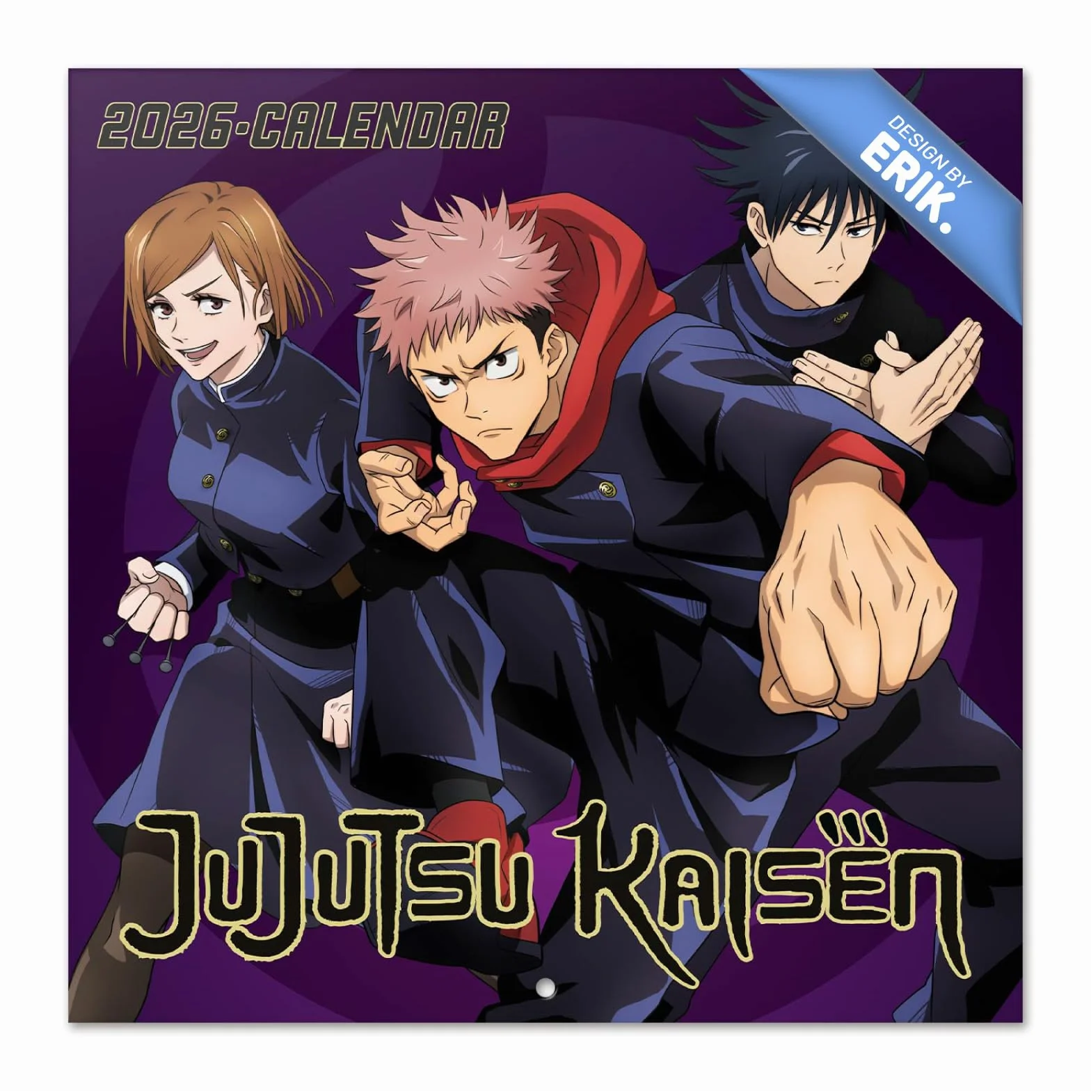 Grupo Erik Wall Calendar 2026 - Jujutsu Kaisen Calendar 2026 | Square 30 x 30 cm - 12 x 12 inches Wall Planner, Family Planner Month To View | Jujutsu Kaisen Manga, Anime Gifts For Friends