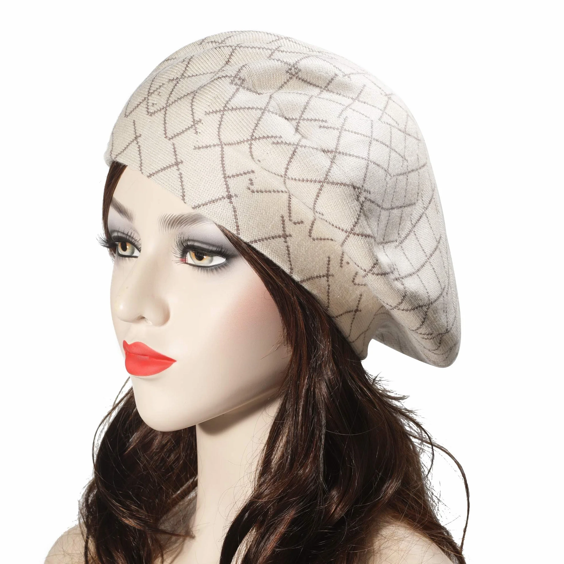 ZLYC Damska zimowa beret francuski beret podwójna warstwa Warm Beret