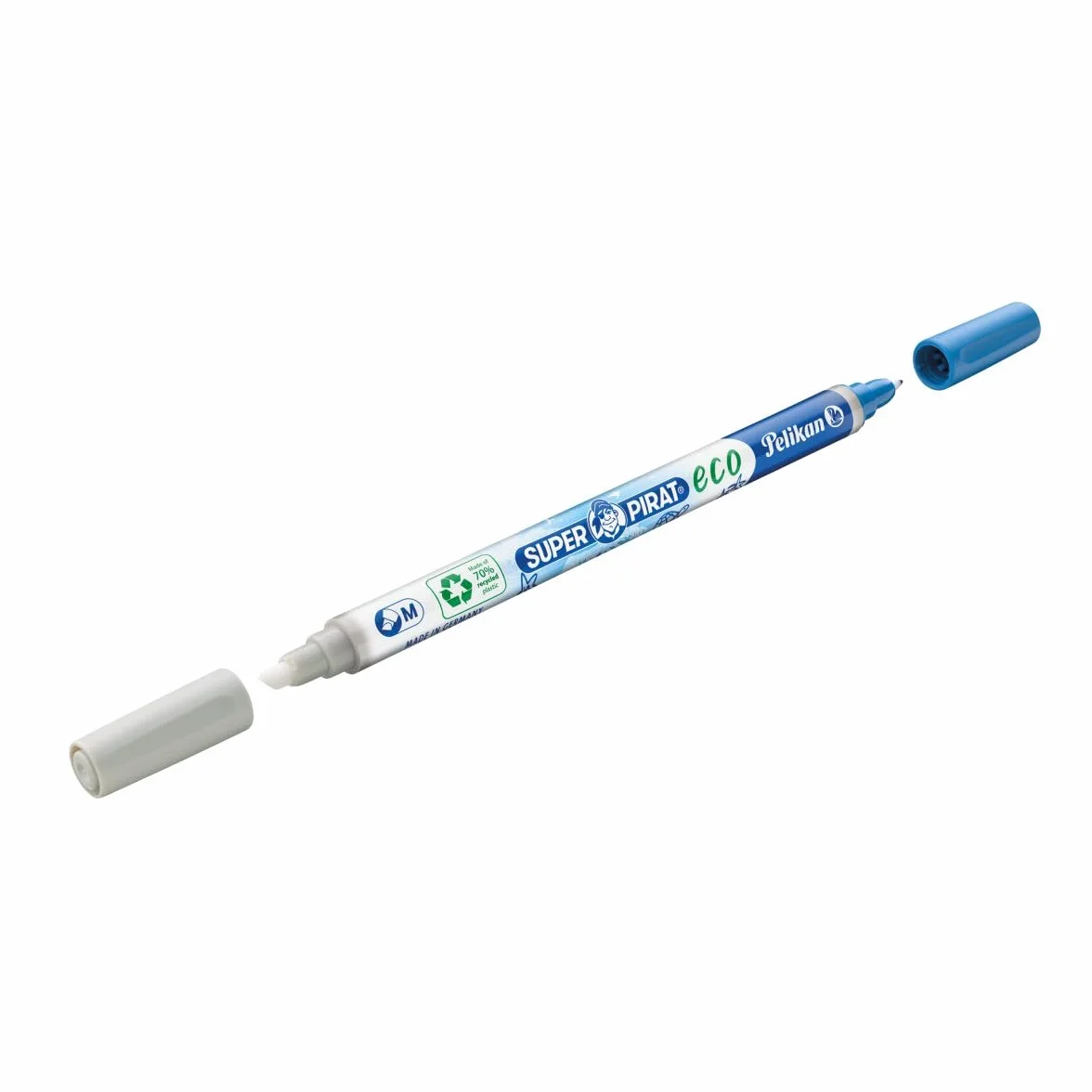 Pelikan® Super Pirat Eco 850M Korektor do pióra atramentu 2 sztuki 2w1 Pisak Długopis | Zmazik Wymazywacz Zmazywacz | Do Szkoły Biura Na studia | Szybkie poprawianie błędów Korekta | Dla Uczniów