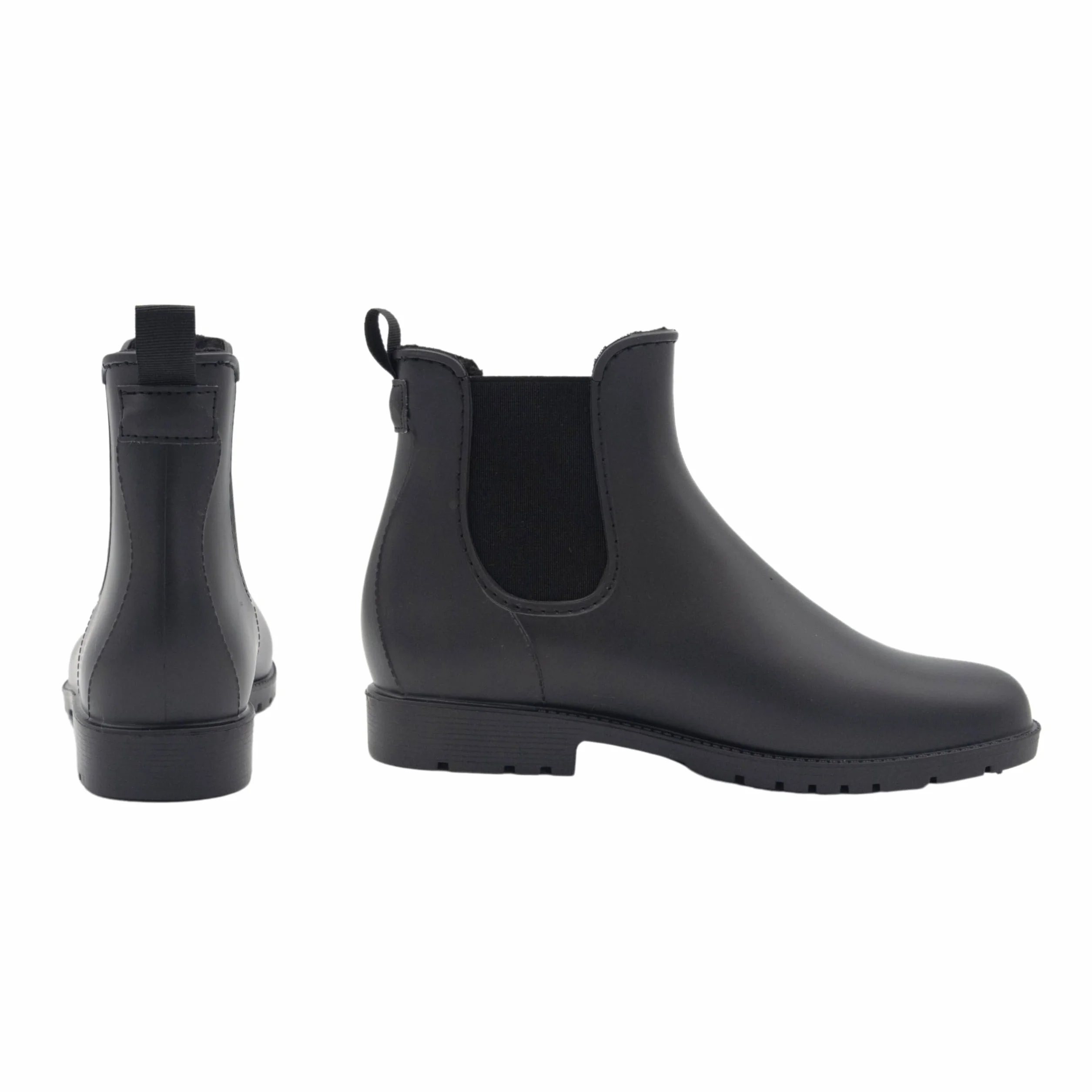 PFIFF PVC Jodhpur botki, botki z podszewką, buty zimowe z podszewką, czarne, dla dzieci i kobiet, 29-42
