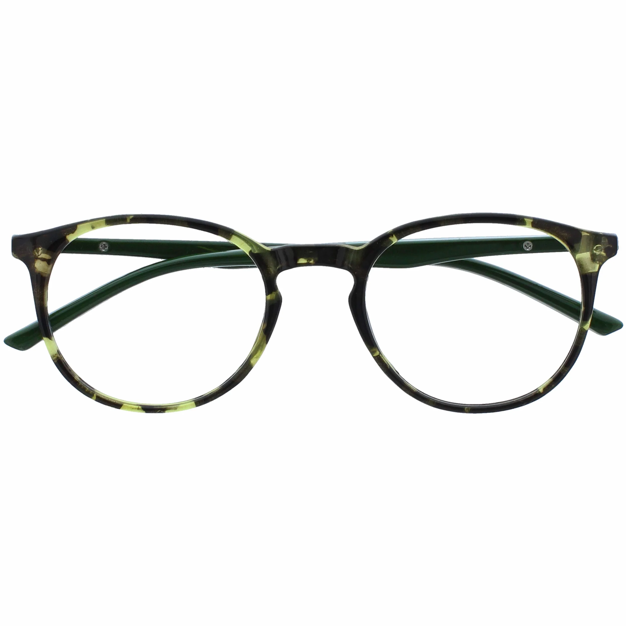 Opulize Met Green Carey Okulary Do Czytania Duże Okrągłe Wygodne Mężczyźni Kobiety Zawiasy Wiosna R60-6 +3.00