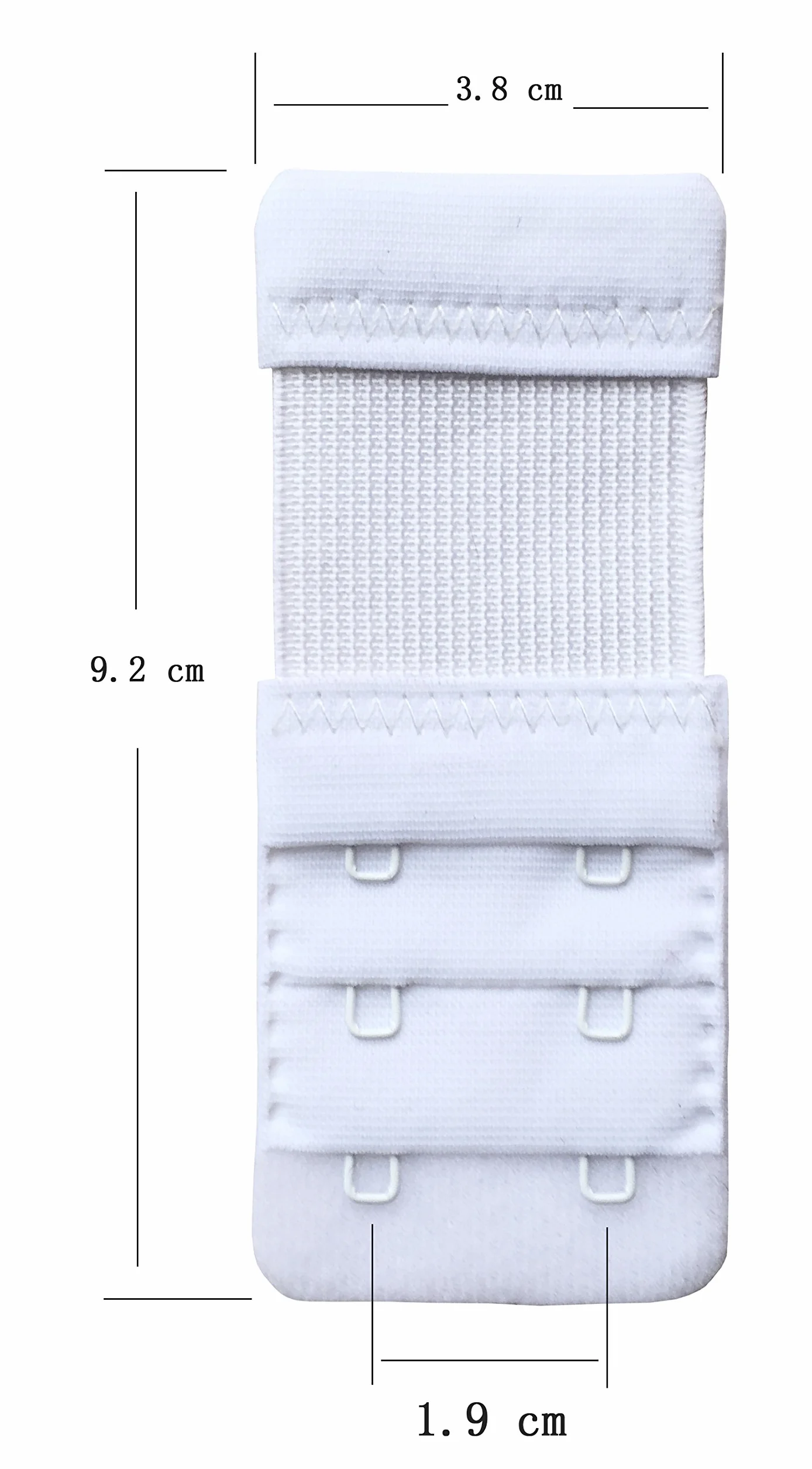 Damski zestaw 3 miękkich wygodnych przedłużek biustonosza z 2 haczykami, 9,2 cm x 3,8 cm