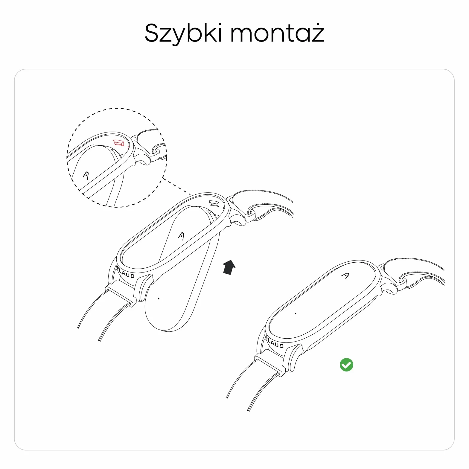 Plaud NotePin - Opaska na Nadgarstek z Oddychającego Nylonu z Rzepem, Regulowany 18.5-23.5 cm, Akcesorium do Dyktafonu AI NotePin