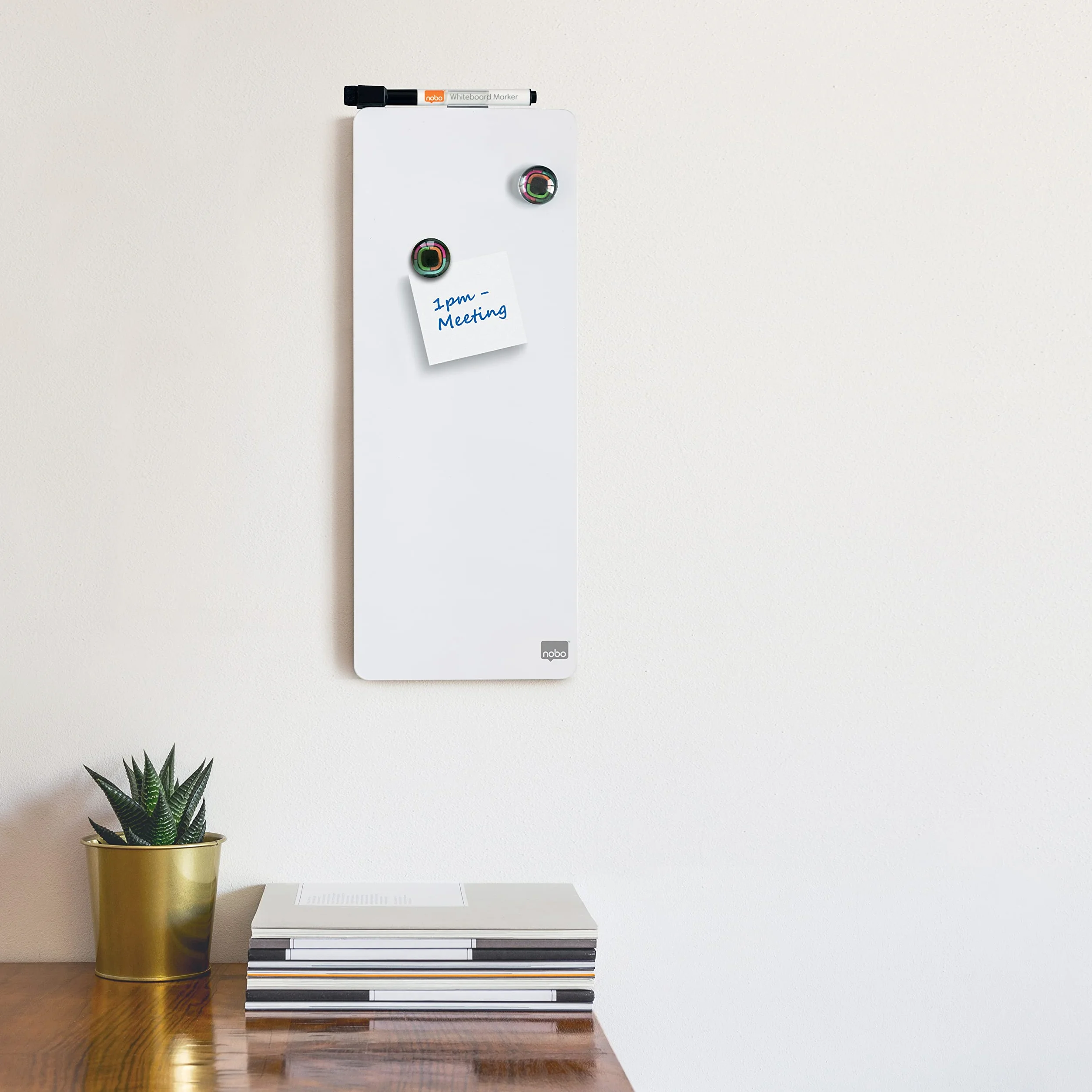Nobo 1903764 Magnetyczna Mini Tablica, Biały, 140 x 360 mm