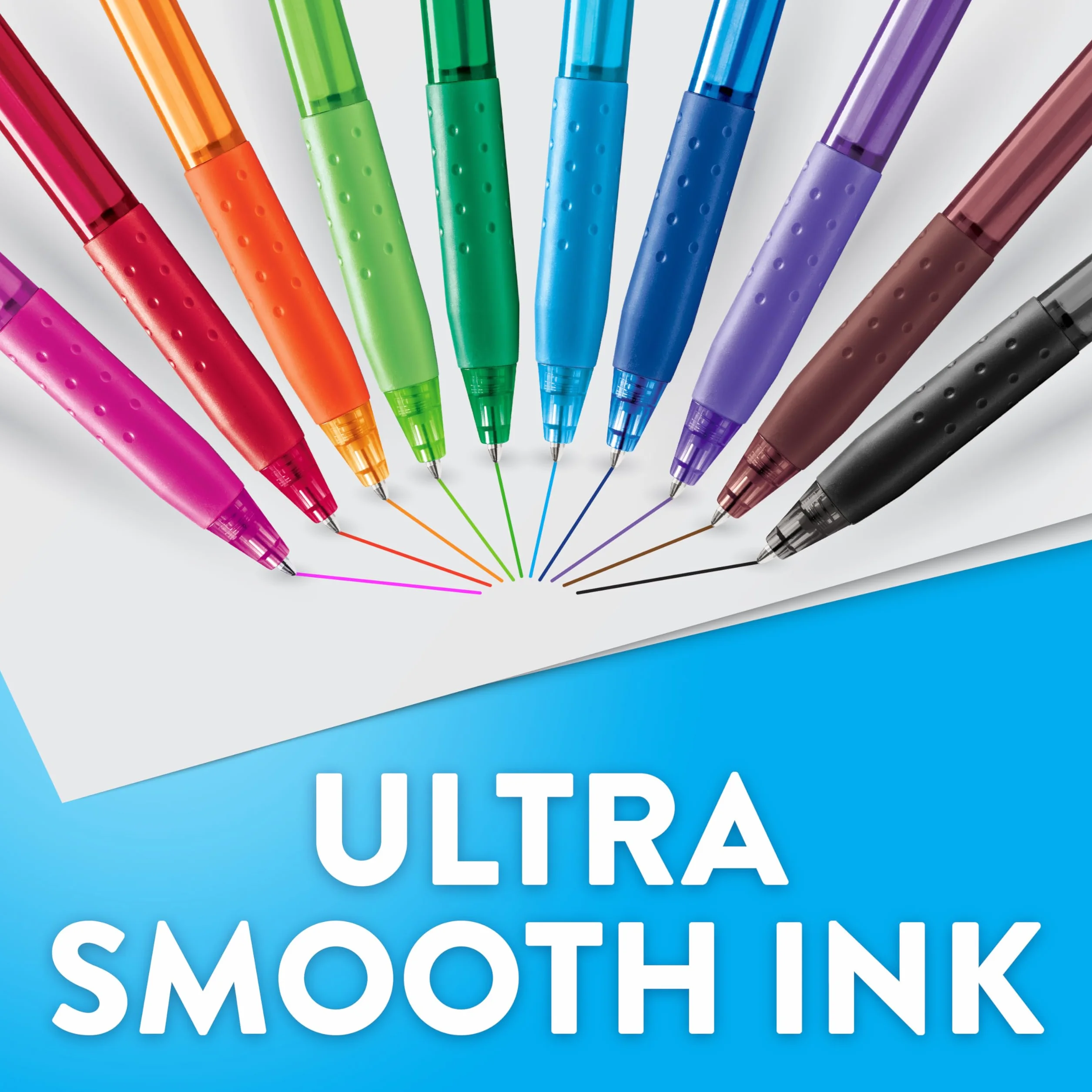 Chowane długopisy Paper Mate InkJoy 300RT | Średnia końcówka (1,0 mm) | czarny, niebieski i czerwony atrament | 8 szt.