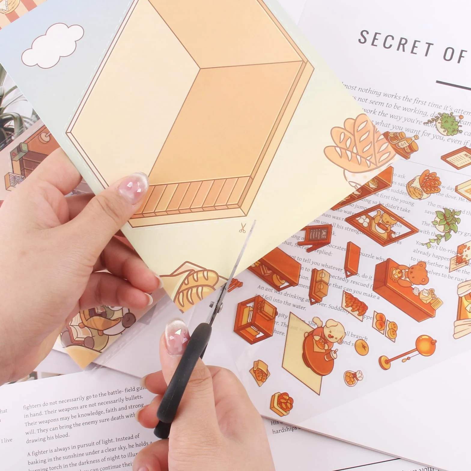 CHENYU 8 sztuk naklejka 3d z 2 szpatułką i 1 pęsetą naklejki 3d mały lokalny kwiecisty kawiarnia biblioteka piekarnia sklep odzieżowy fast food sklep spożywczy naklejka scena