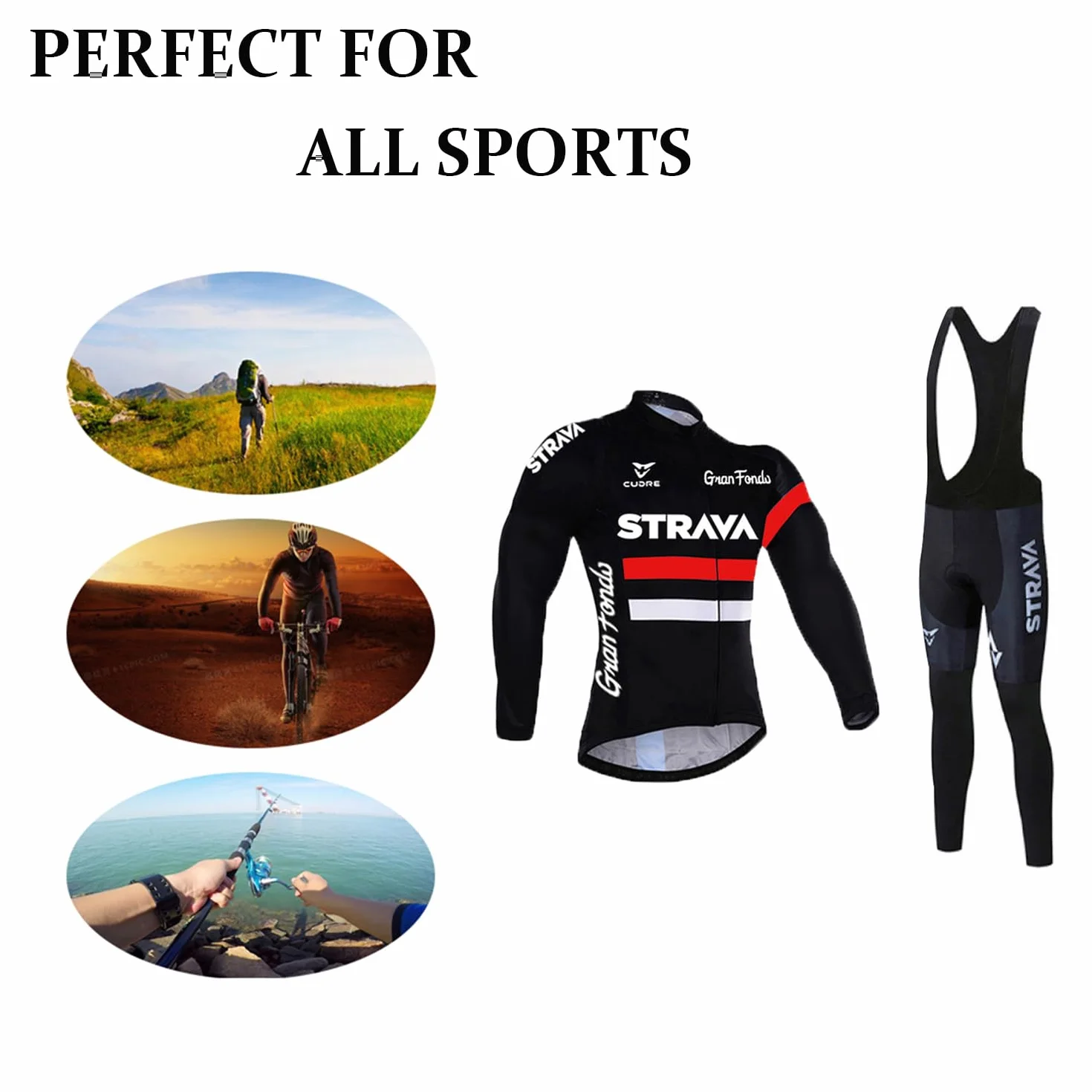 Męska odzież rowerowa Zimowa odzież rowerowa Odzież rowerowa Polar kombinezon rowerowy + wyściełane spodnie z żelową podkładką 3D oddychająca sportowa