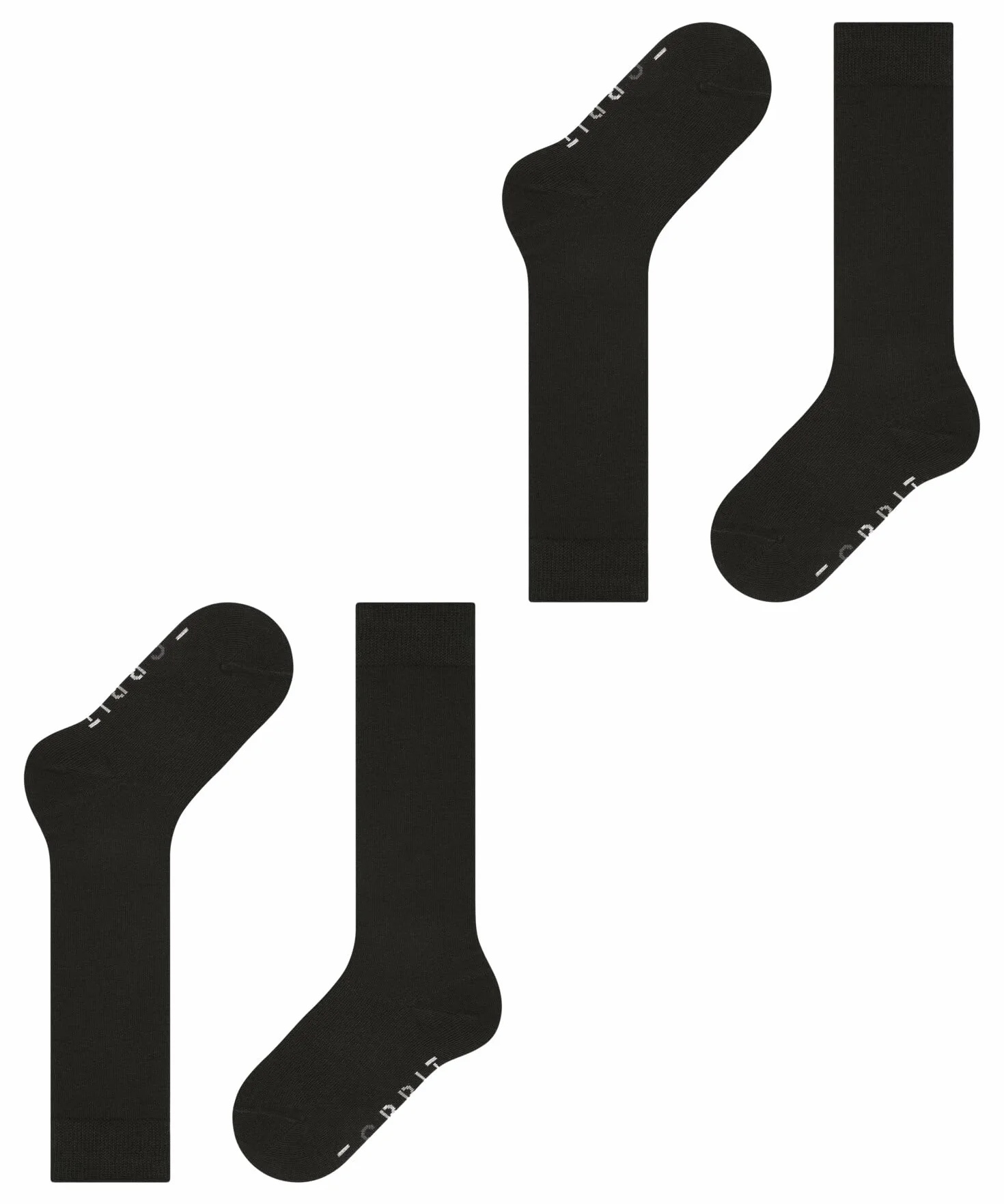 ESPRIT Uniseks - dzieci Podkolanówki Foot Logo Multipack K Kh Bawełna długie jednokolorowe 2 Pak, Czarny Black 3000, 31-34