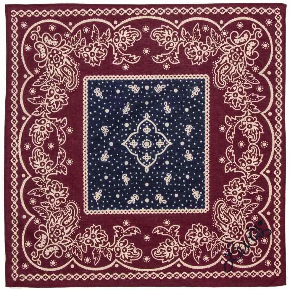 Levi's Elevated Paisley Bandana, Granatowy Niebieski, Jeden Unisex, granatowy, rozmiar uniwersalny