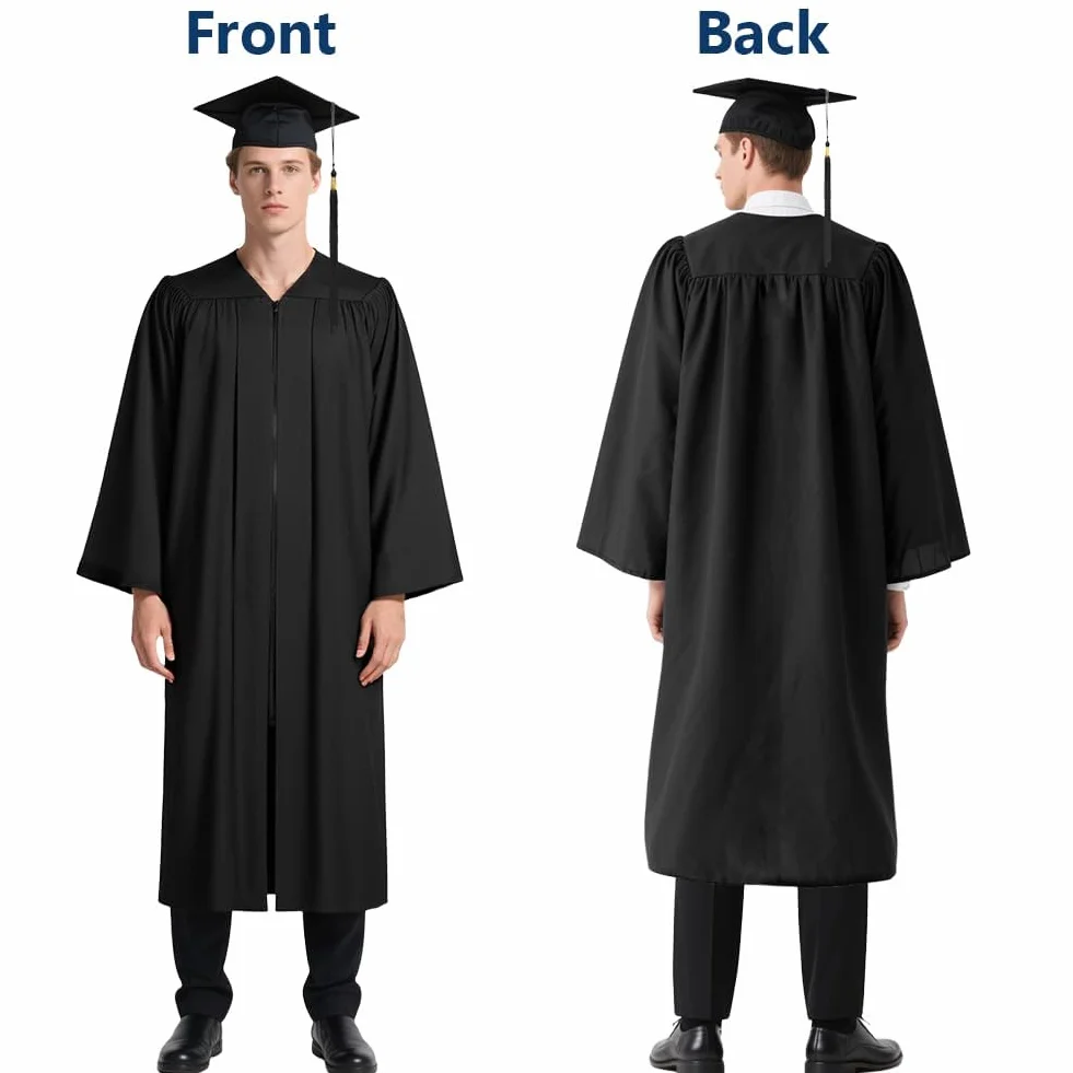 AUYAO Graduation Togi, Kostium Graduation Dorosły, z podziałką i togą, zestaw dla dorosłych unisex dla dorosłych