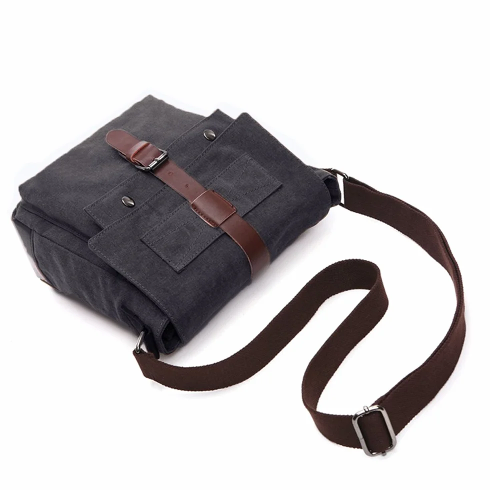 LOSMILE Męska torba na ramię 16 cali torba kurierska Canvas torba na laptopa torba listonoszka do pracy i szkoły