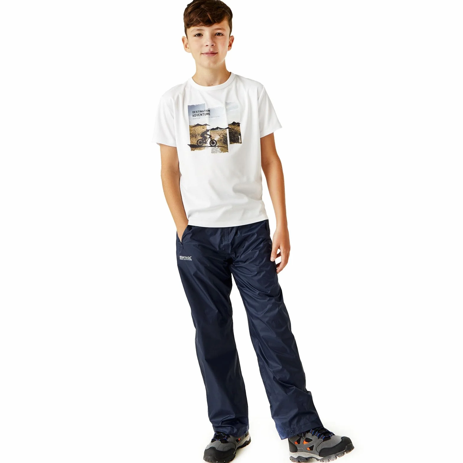 Regatta Unisex Kids Pack It Pack It Over spodnie - czarne, 71 cm