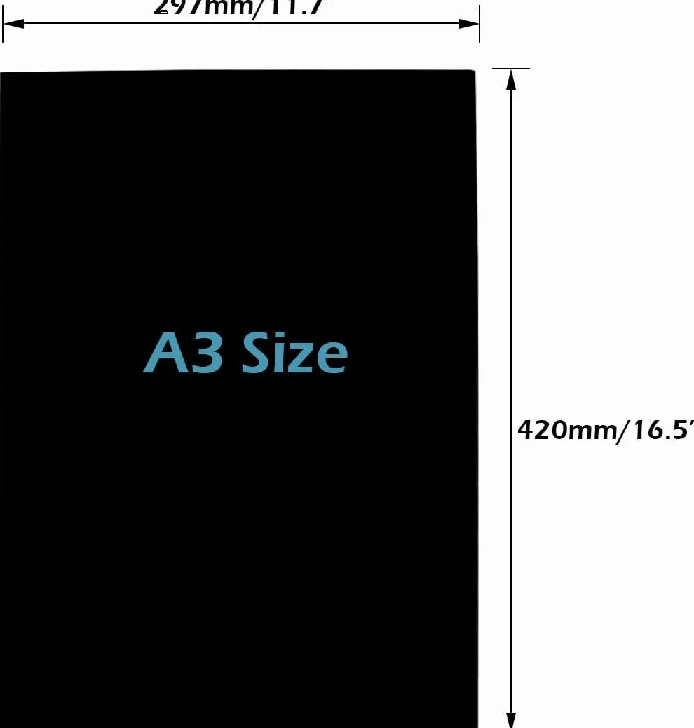 16 sztuk płyt piankowych A3, czarne, 420 x 297 x 5 mm, czarne płyty piankowe A3, płyty piankowe, płyta rdzeniowa z pianki polistyrenowej, do reklamy, prezentacji, projektów rzemieślniczych i