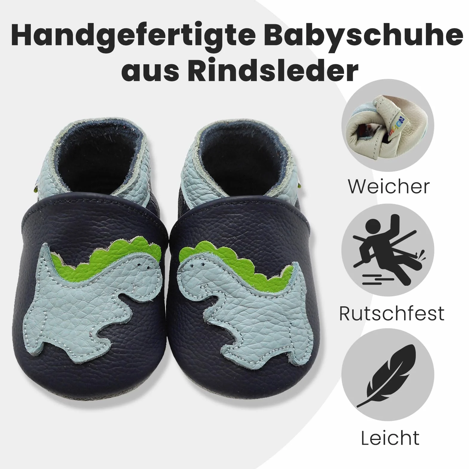 YALION Chłopce buty do raczkowania dla dziewczynek i małych dzieci, miękka skóra, buty do nauki chodzenia, kapcie dla niemowląt z zamszowymi podeszwami, różne style