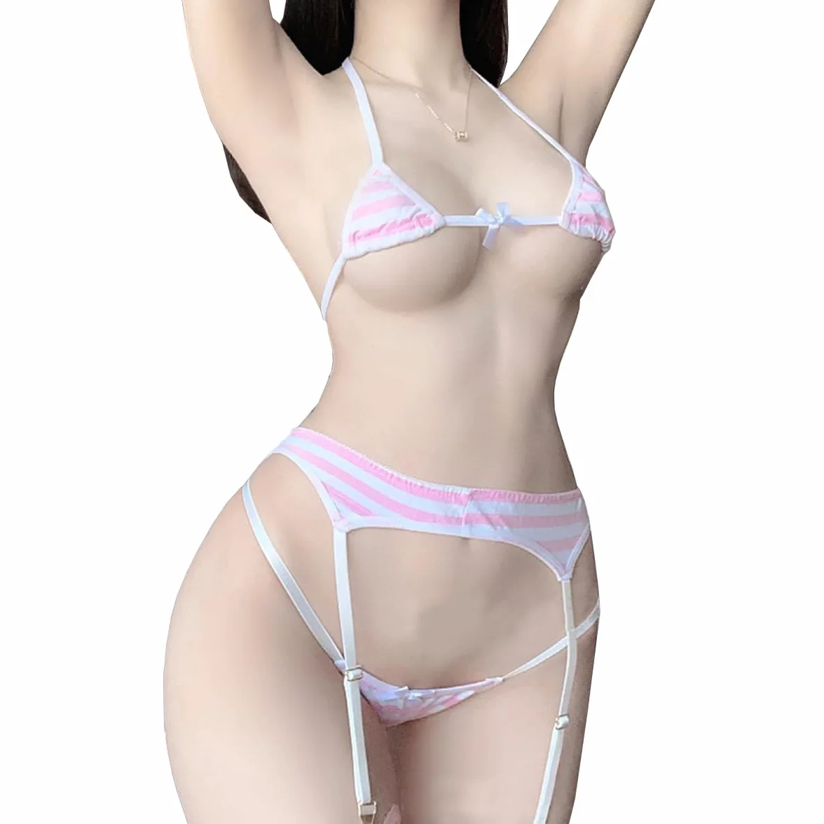 SNOMYRS Cosplay Lingeries Kawaii Anime mini bikini japońskie majtki, biustonosz, bielizna, podwiązka, paski, zestawy szelek