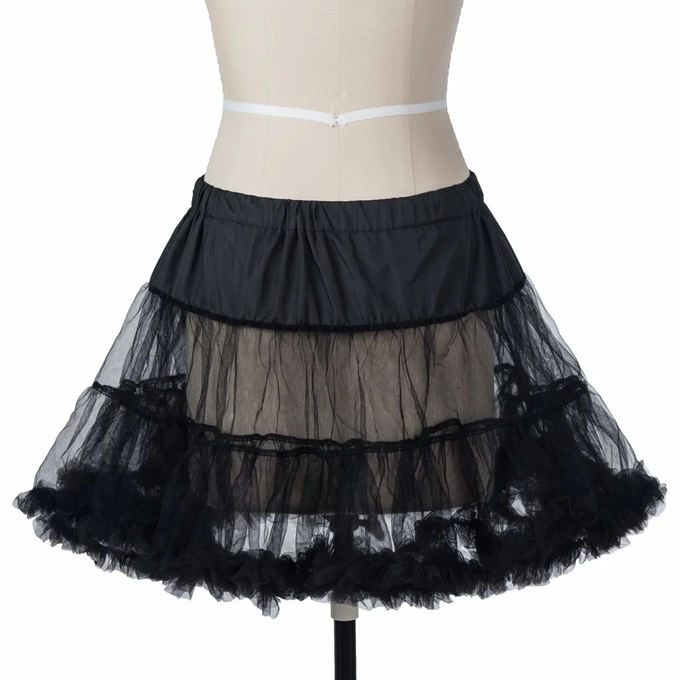 Boolavard 45.7 cm 50s retro halka halka rock tutu czarny, biały, czerwony, niebieski