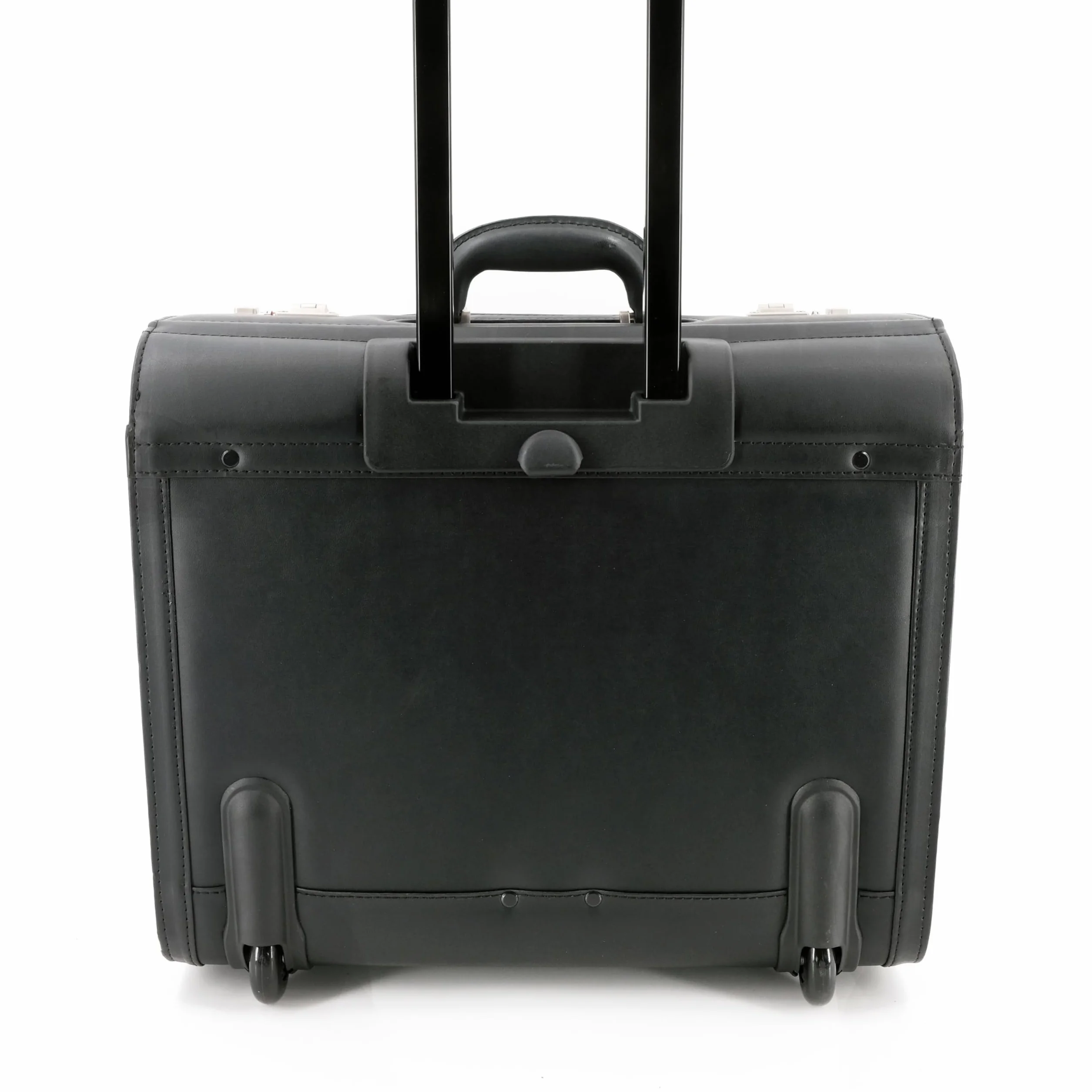 Alassio - 45030 SAN REMO - walizka na kółkach, sztuczna skóra, czarna, Czarny, 45 cm (L) x 25.99 cm (W) x 40 cm (H), Etui pilota