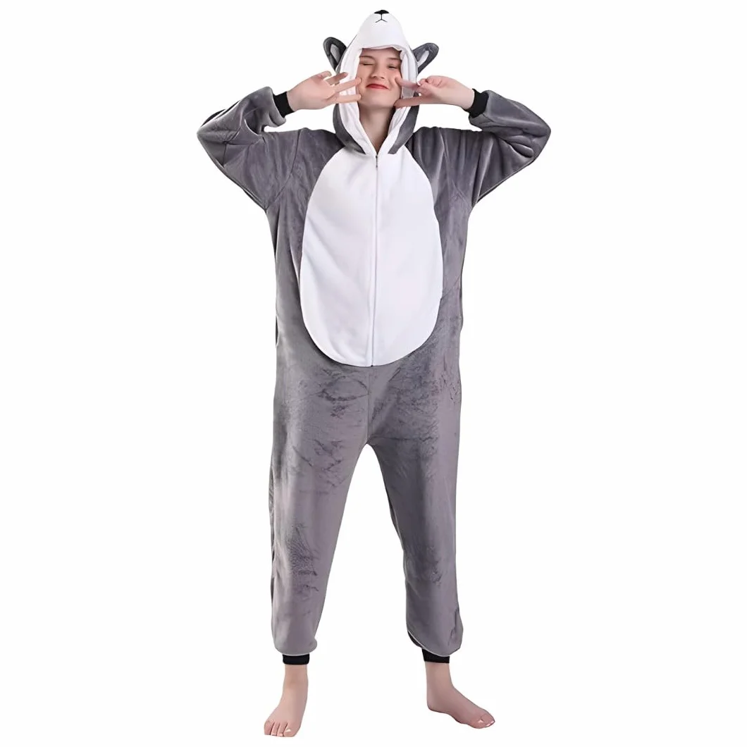 Pies Kigurumi Piżama Onesie dla dorosłych – pluszowa, uniseks, zwierzęca piżama, rozmiary S-XL