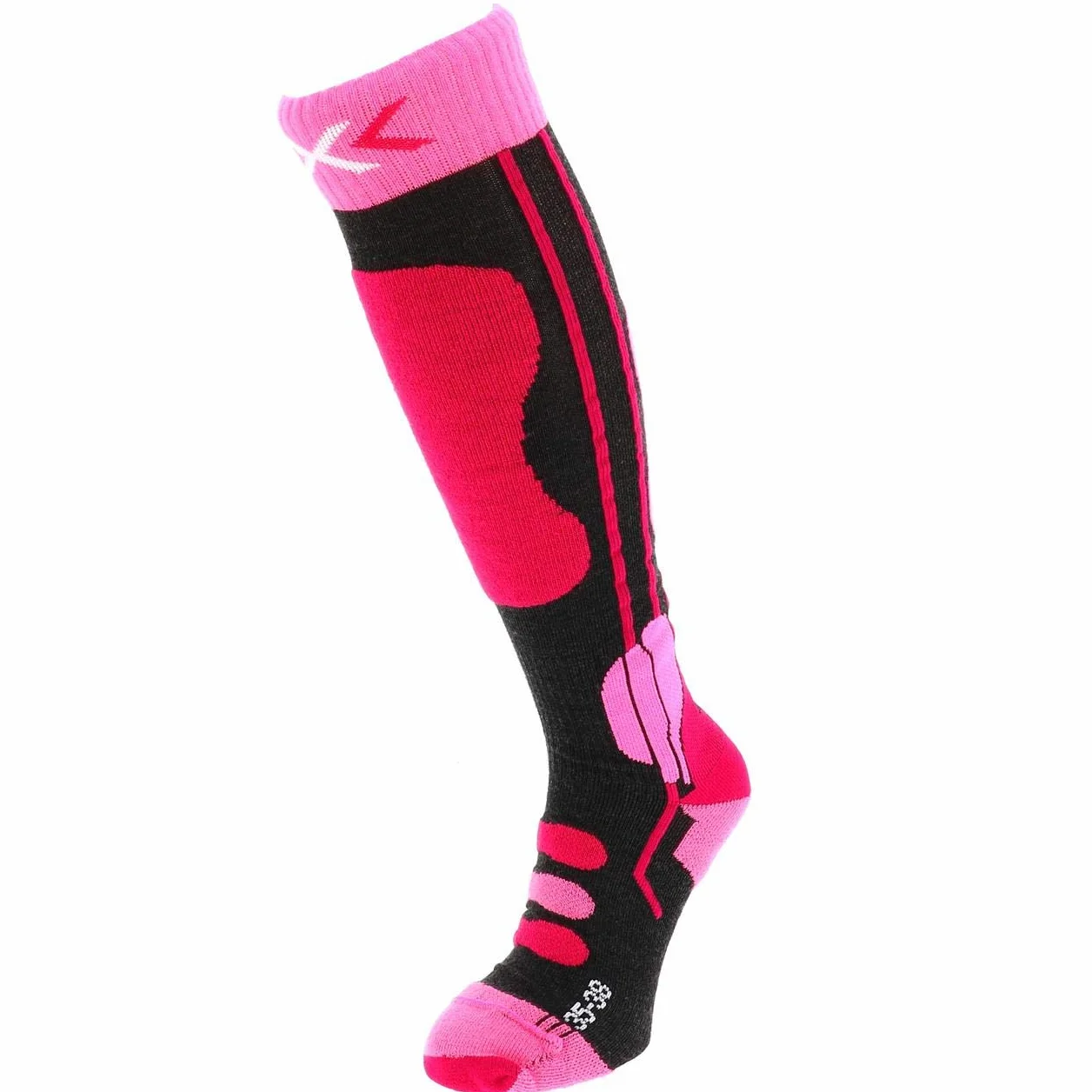 X-Socks Dzieci Ski Jr 4.0 Skarpety Anthracite Melange/Fluo P 36-38