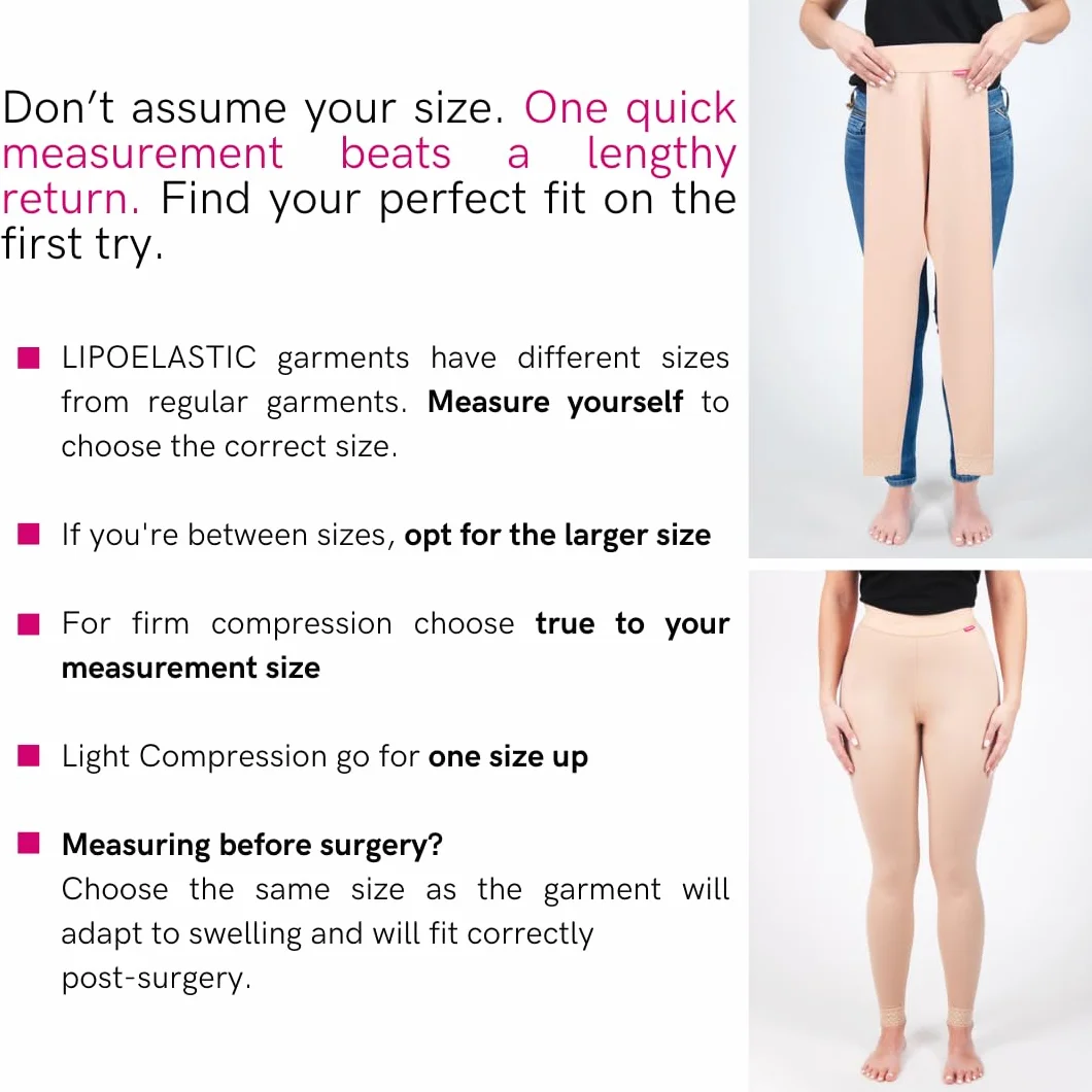 LIPOELASTIC Odzież kompresyjna pooperacyjna TD Variant – idealna do liposukcji brzucha, bioder, ud, pośladków i kolan