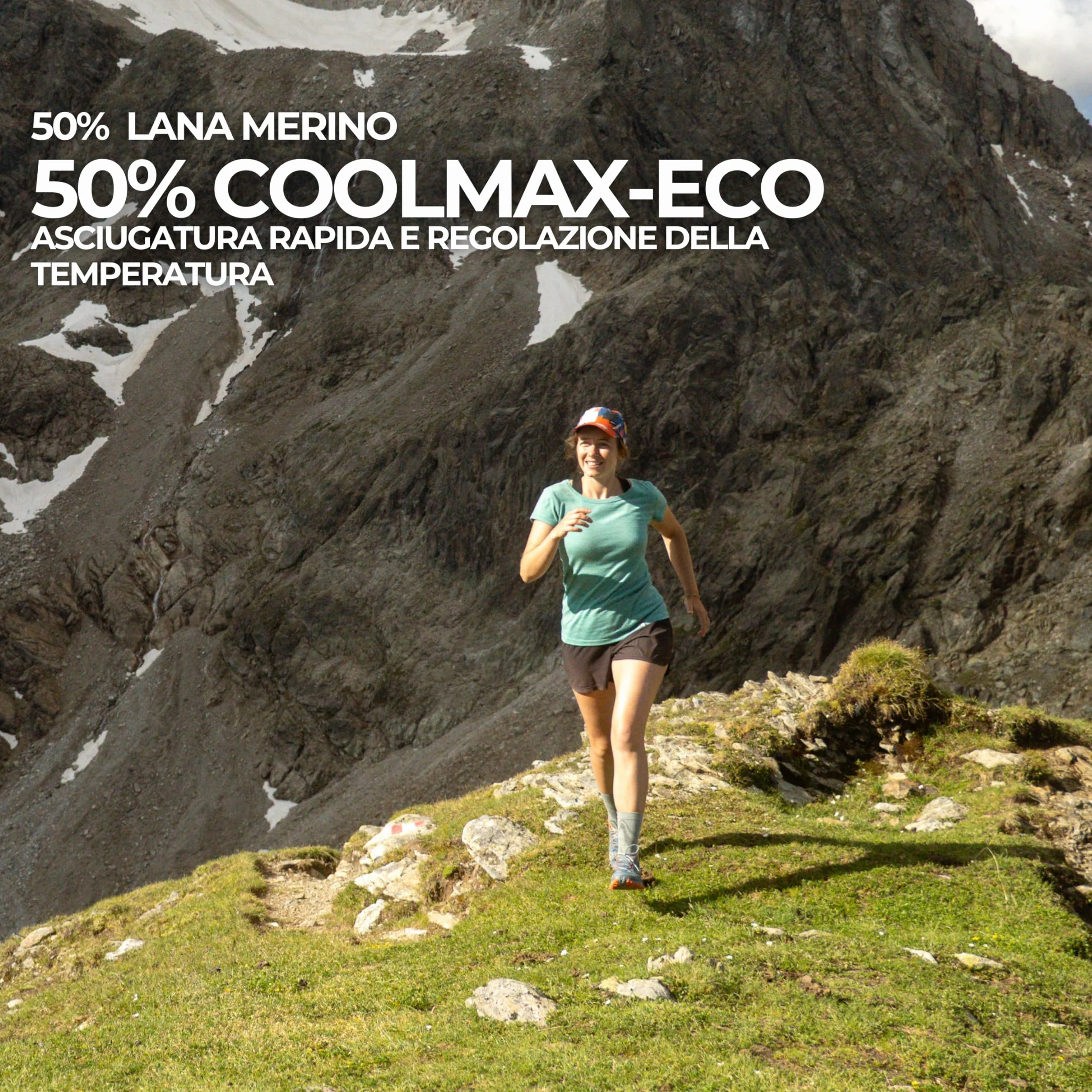 ALPIN LOACKER Coolmax Merino koszulka damska z krótkim rękawem 150 g/m2, oddychająca koszulka funkcyjna, szybkoschnąca i chłodząca, z wełny merynosów i górna część termiczna