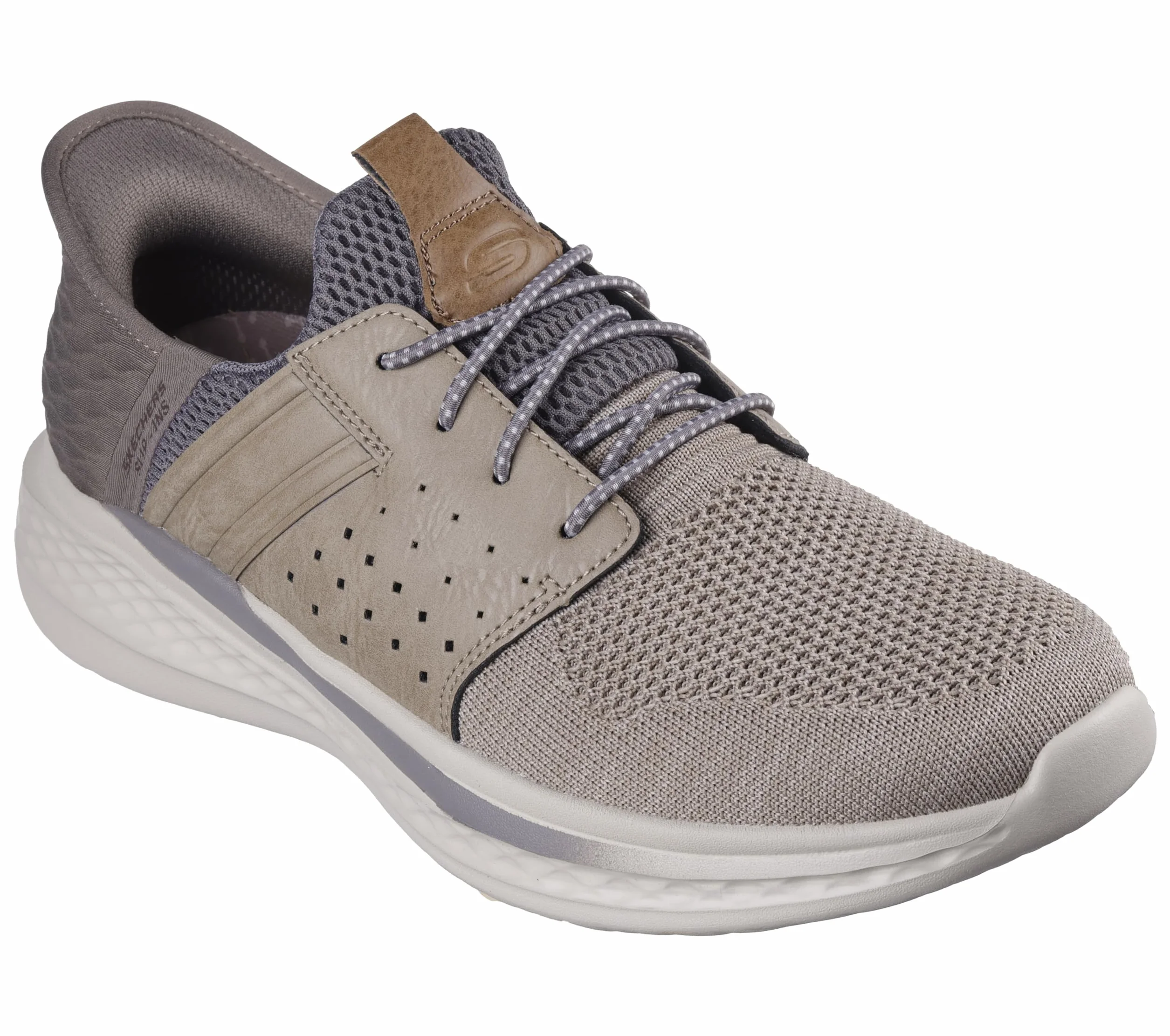 Skechers Męskie mokasyny wsuwane Slade-Ocon bez użycia rąk, BEŻOWY, 43 EU